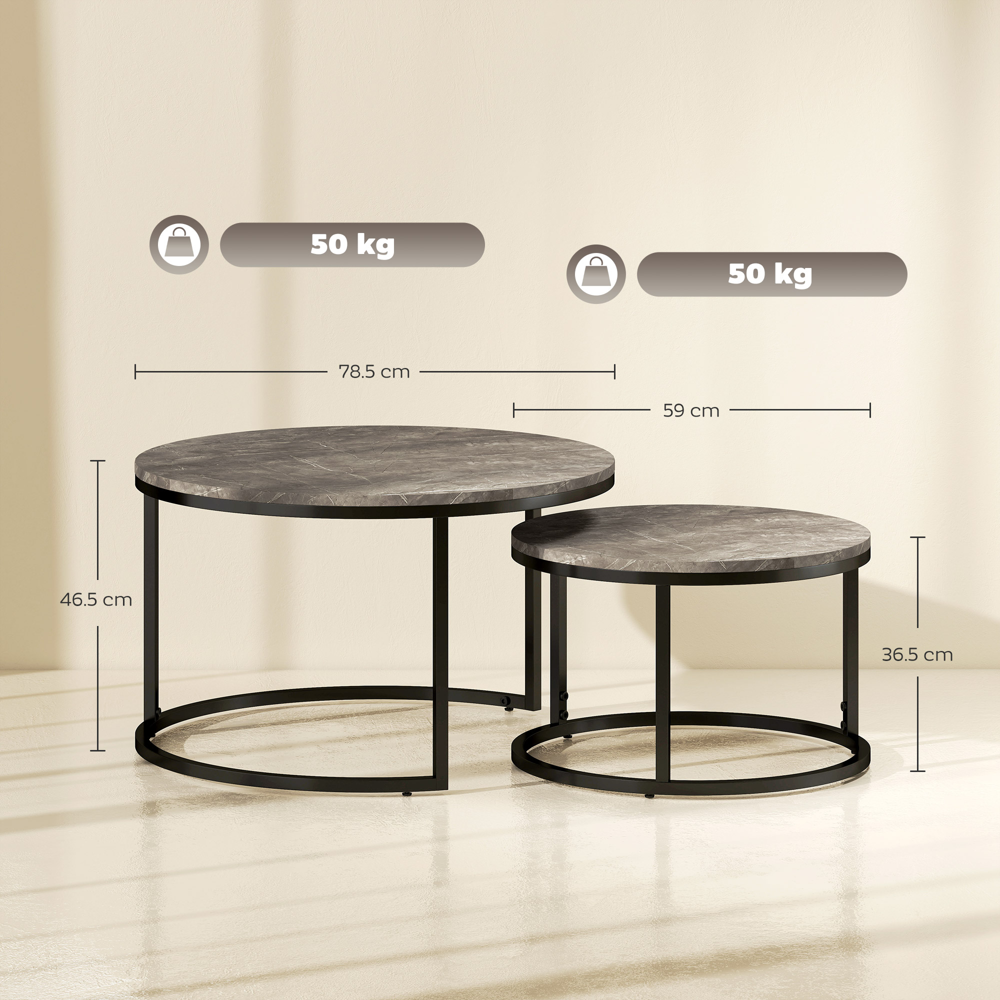 Transform Your Living Space with Industrial Nesting Tables