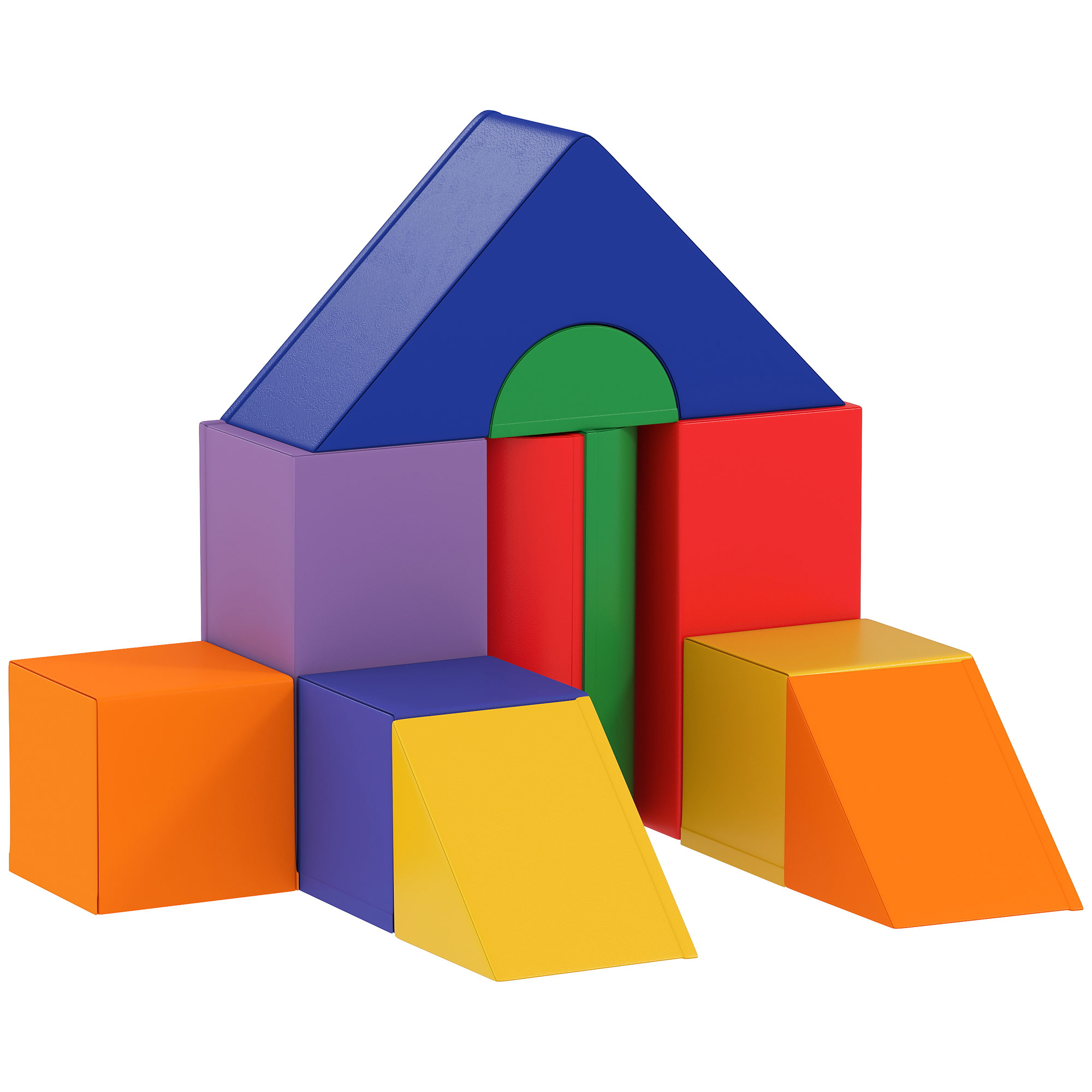 11-Piece Kids Soft Play Set, Foam Block, Toys For Climbing, Crawling, Multicoloured - Image 1
