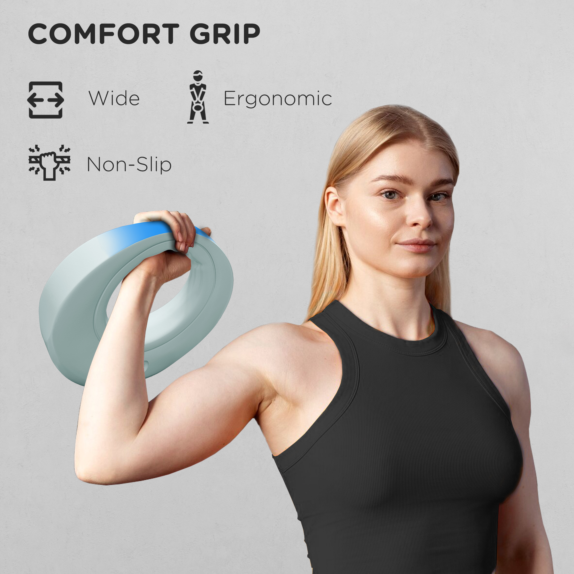SPORTNOW 6kg Kettlebell, Kettle Bell With Wide Handle For Home Gym, Weight — image 2