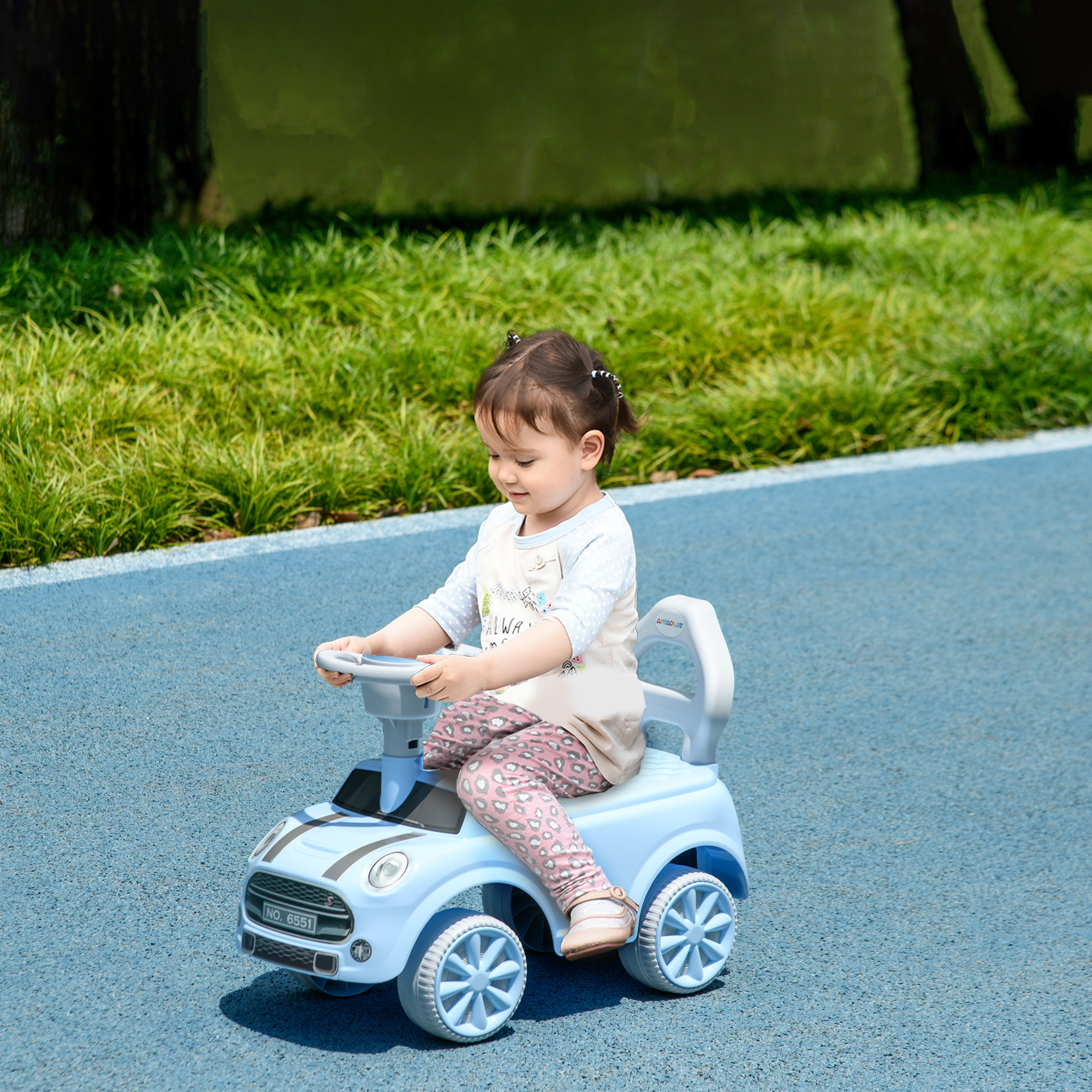 Foot To Floor Ride On Car Sliding W/ Air Horn, Anti-Over-Backwards, 18 To 36 — image 4