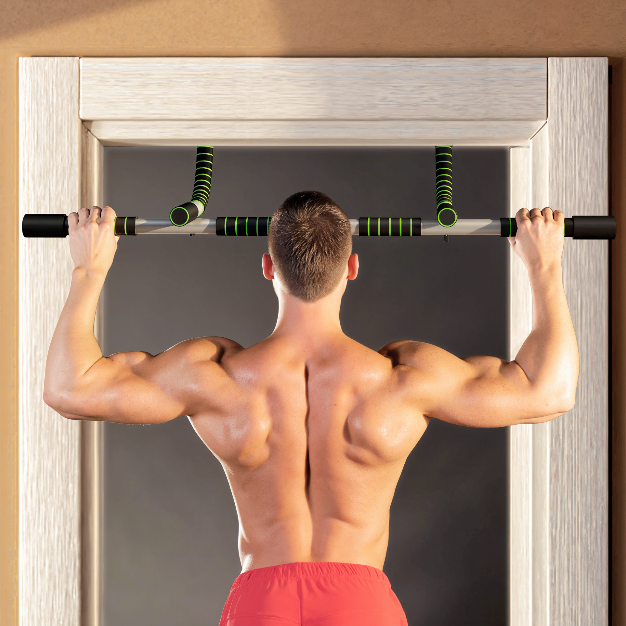 Doorway Pull Up Bar, Door Frame Chin Up Push Up For Home Gym Upper Body — image 3
