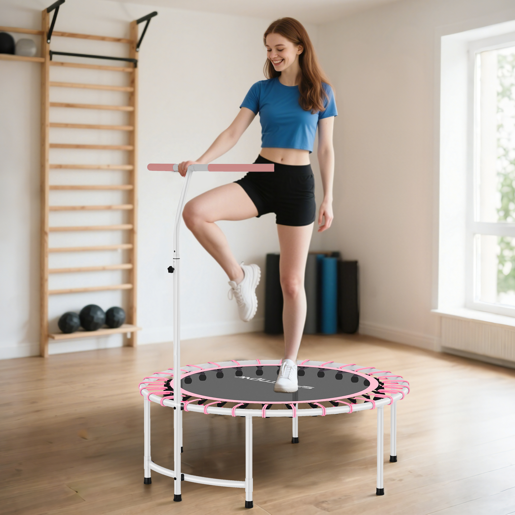 SPORTNOW 40 Fitness Trampoline, Mini Rebounder For Adults With 5-Level — image 5
