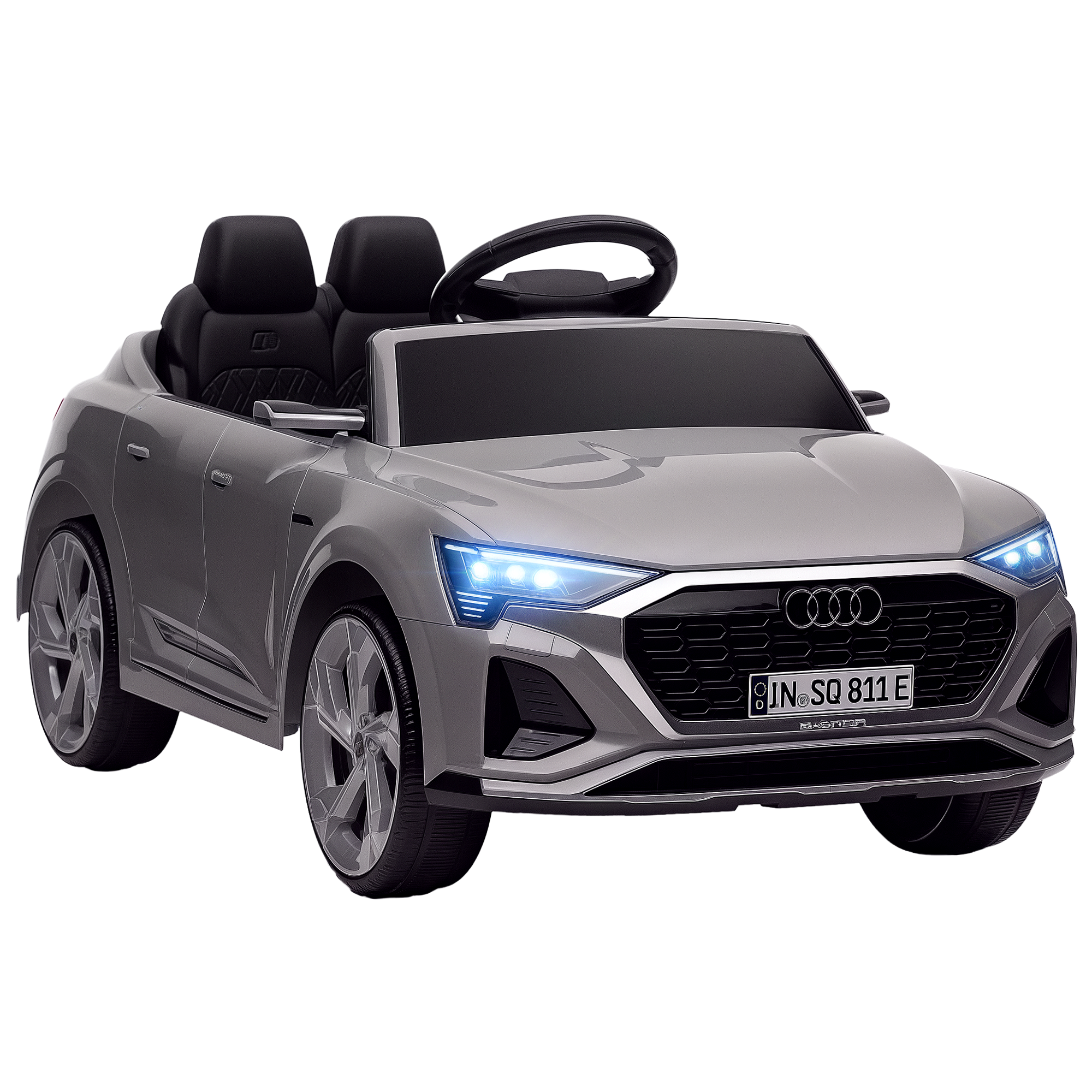 Audi Q8 E-tron Sportback Licensed 12V Ride On Car W Remote, 4 Spring Suspension — image 4
