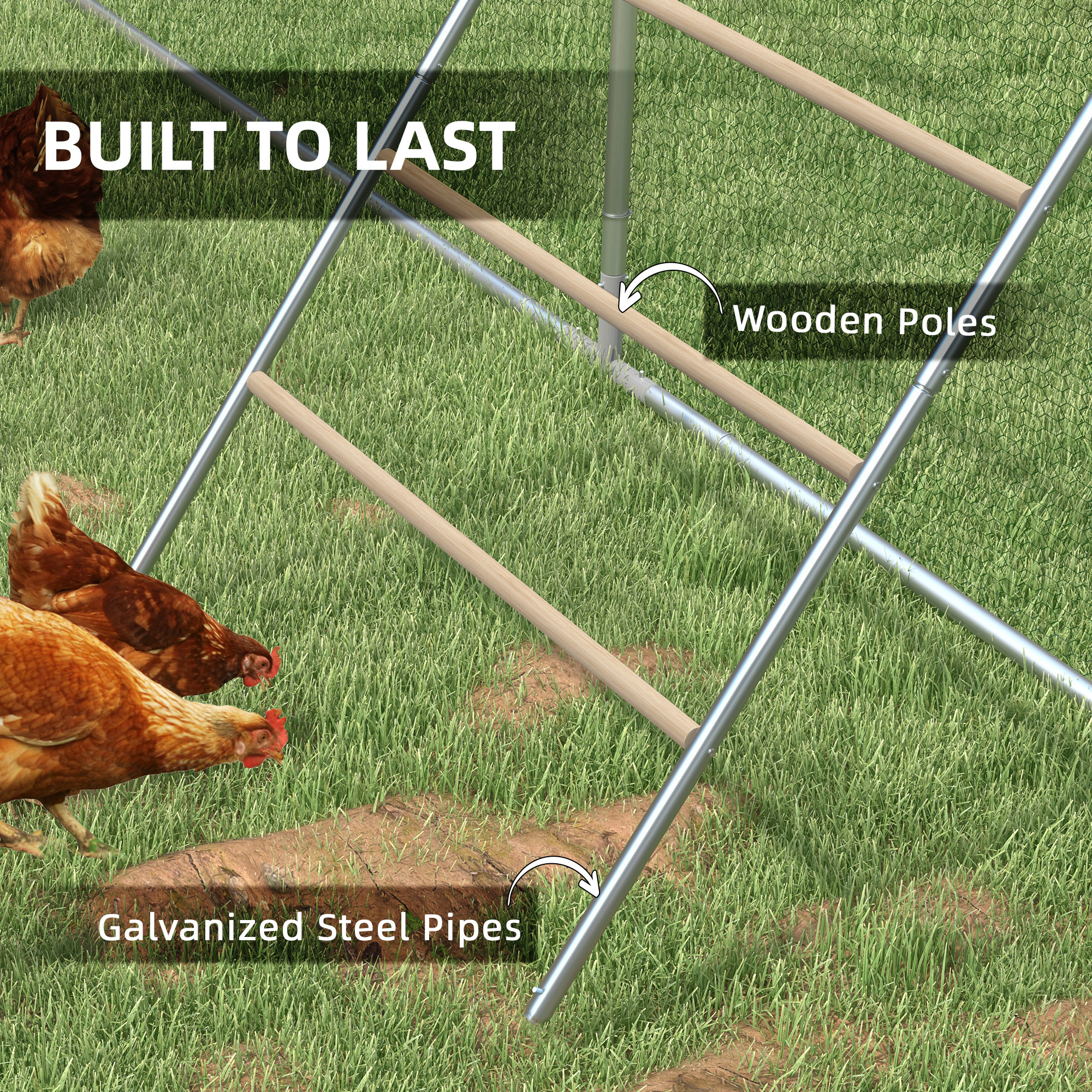  Chicken Roost for Coop, Jungle Gym Roosting Bar, 55" x 33.75"