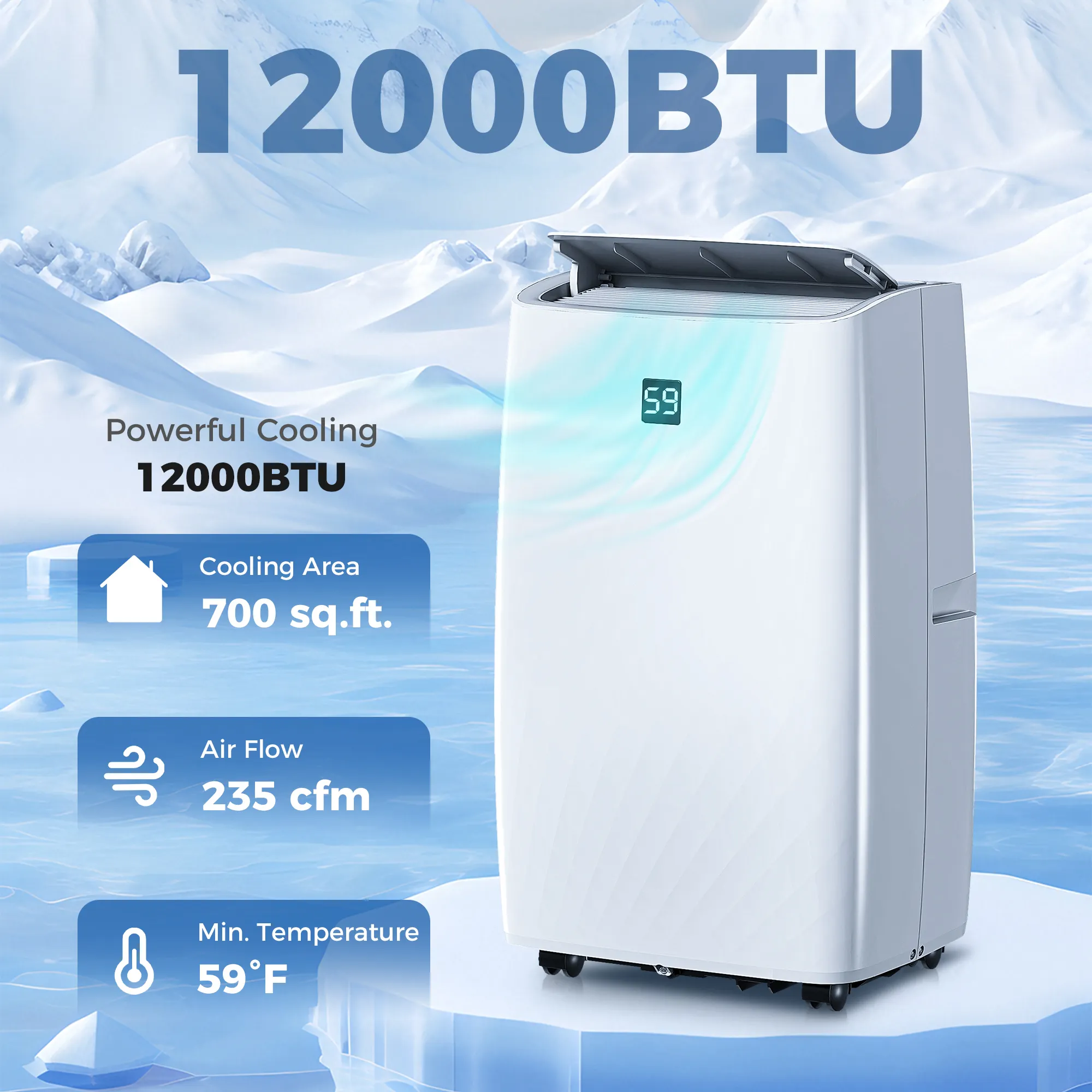 14000 BTU Portable Air Conditioner, AC Unit