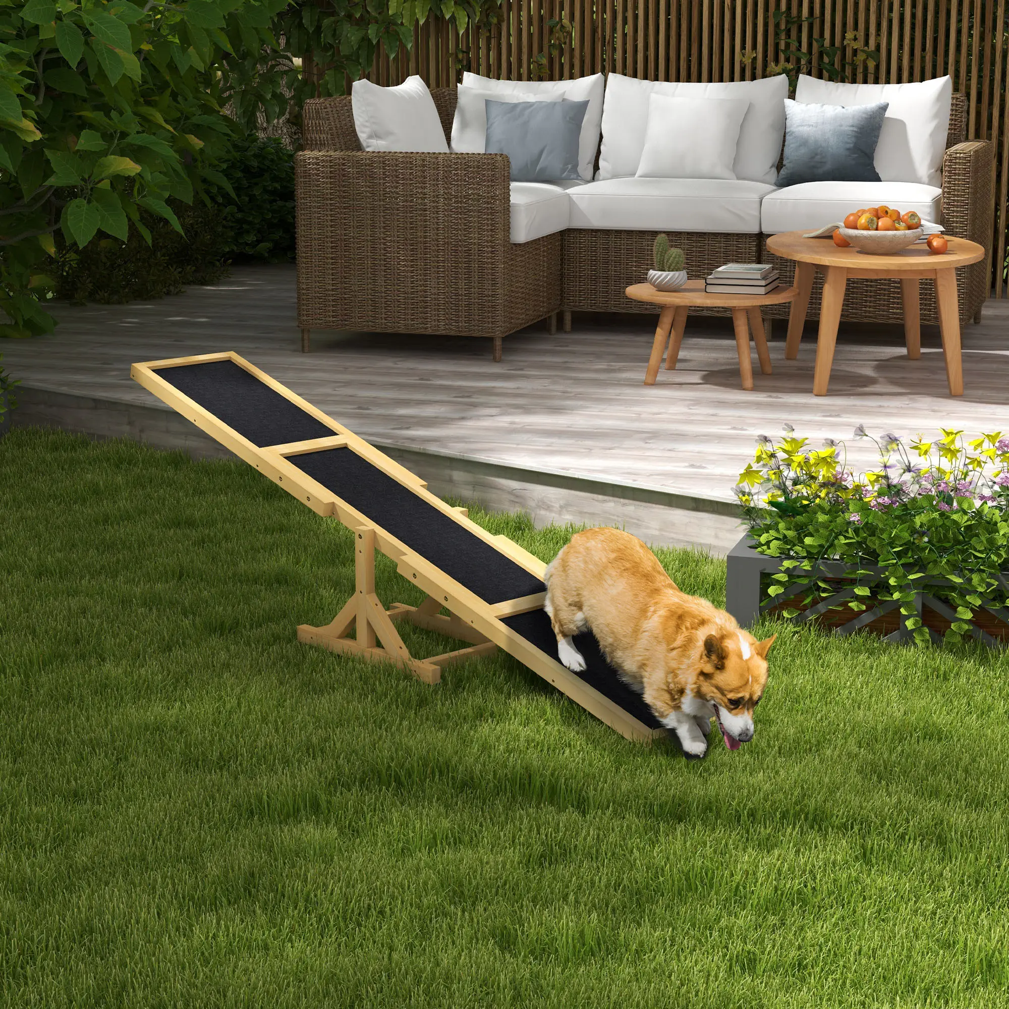 Wooden Dog Agility Seesaw