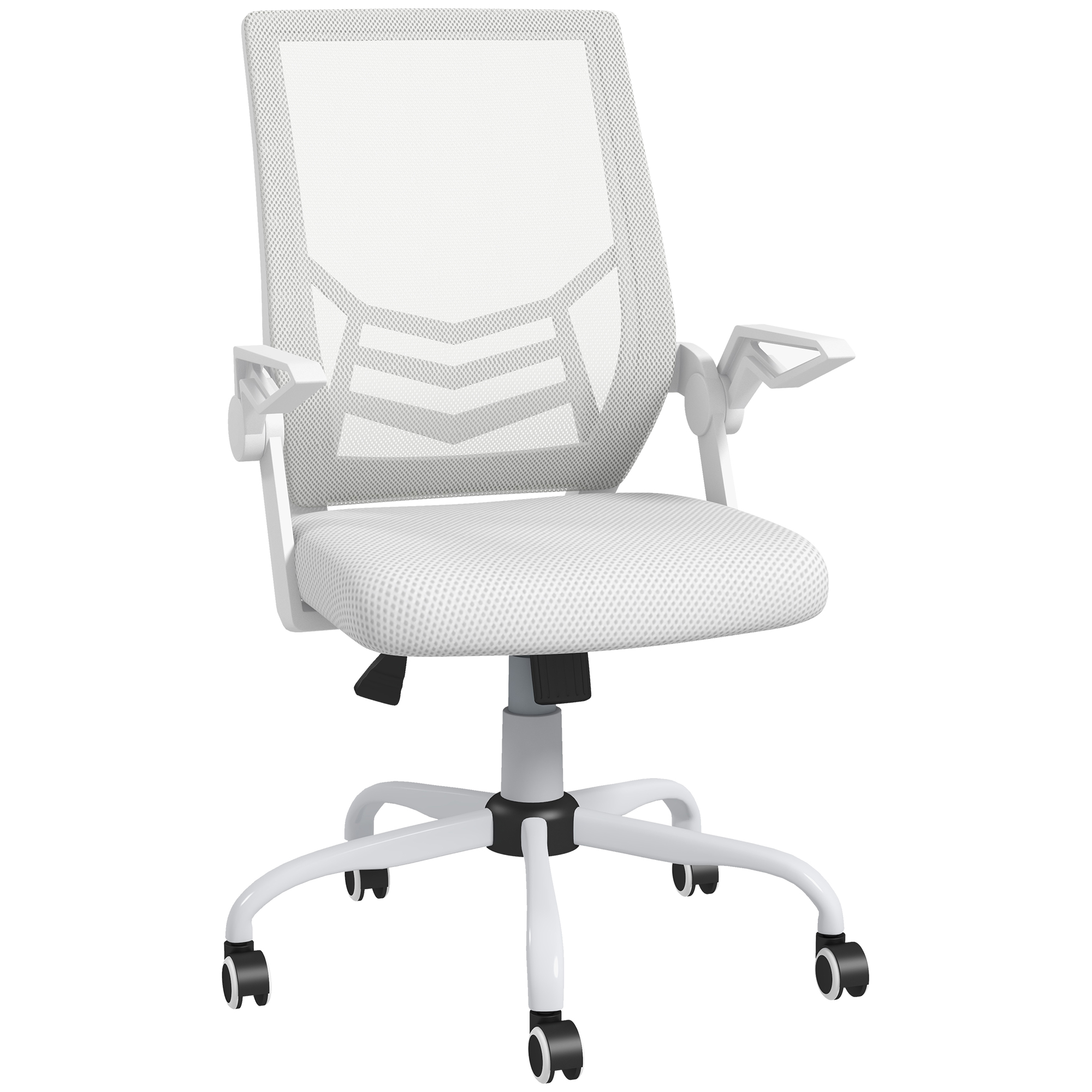 Vinsetto Mesh Office Chair, Computer Desk With Flip-up Armrests, Lumbar Back