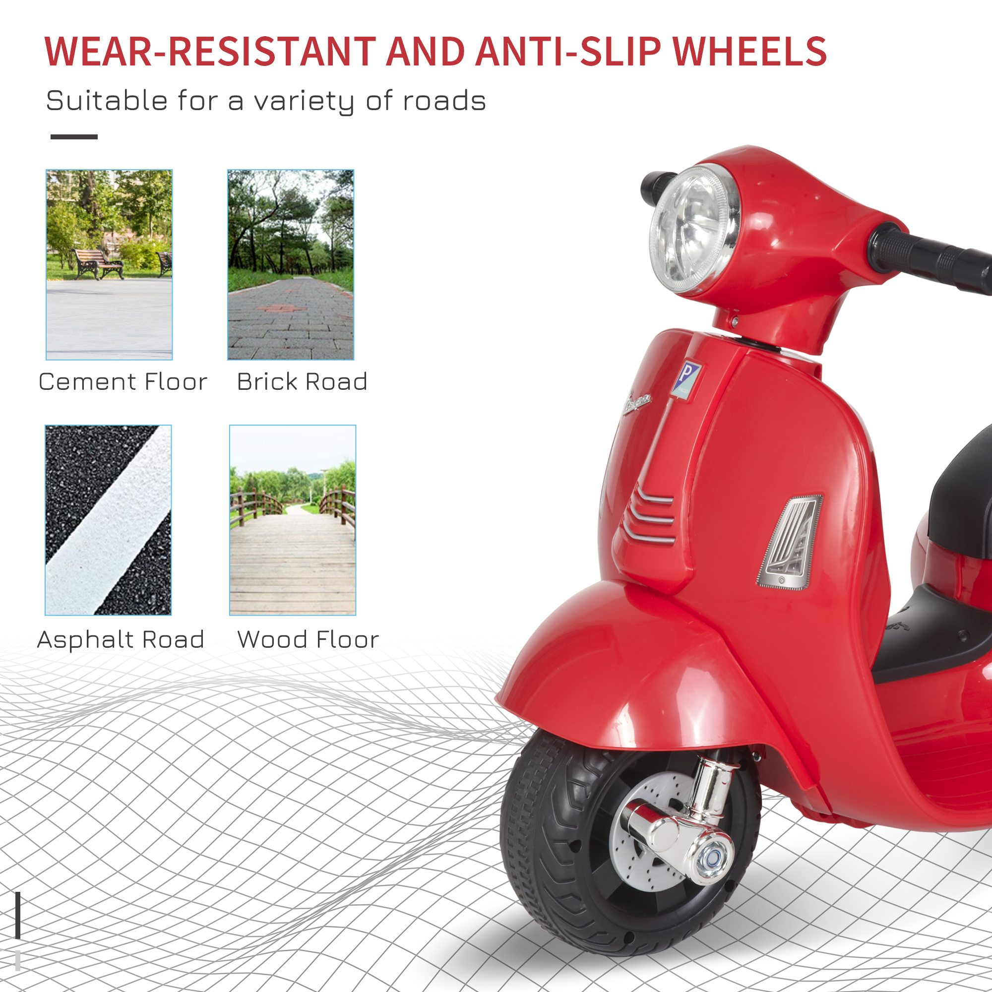 Vespa Licensed 6V Kids Electric Motorbike Ride On Motorcycle Battery Powered — image 4