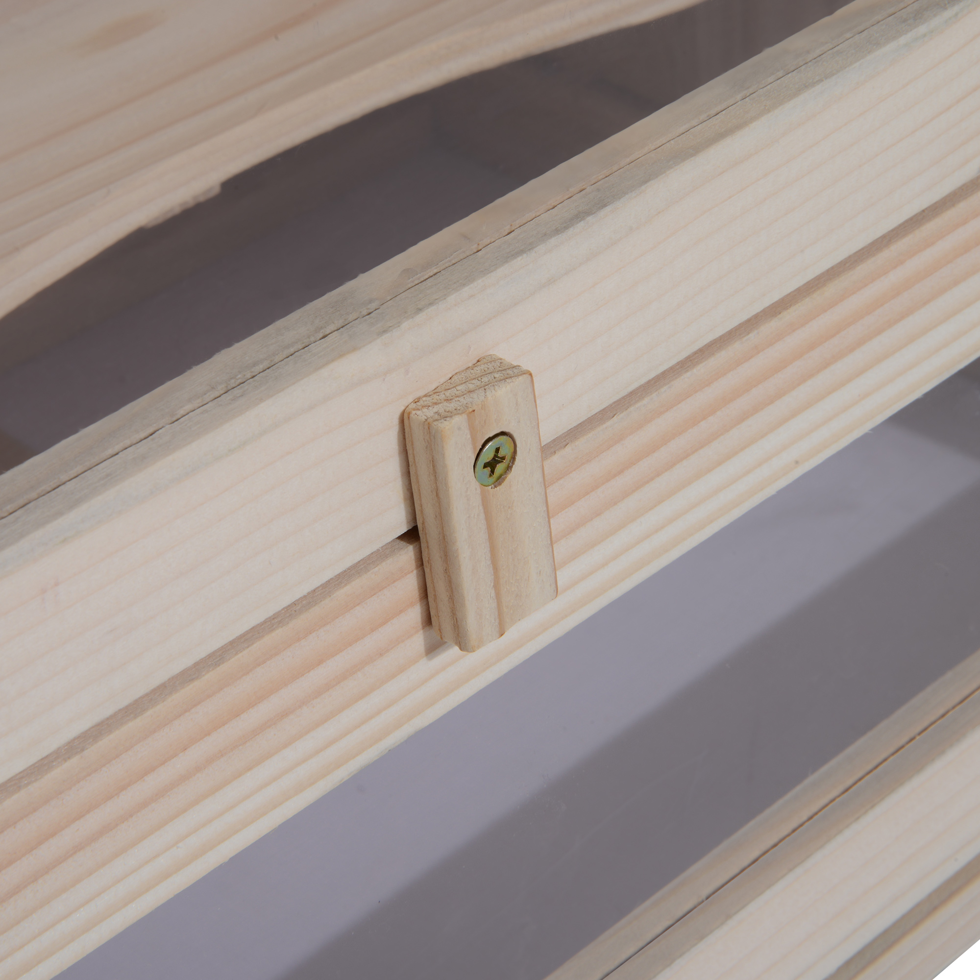  2-Level Hamster Cage Mice and Rat House, Small Animal Habitat for Guinea Pigs, Chinchillas with Openable Top, Front Door, Shelf and Ladder, Natural