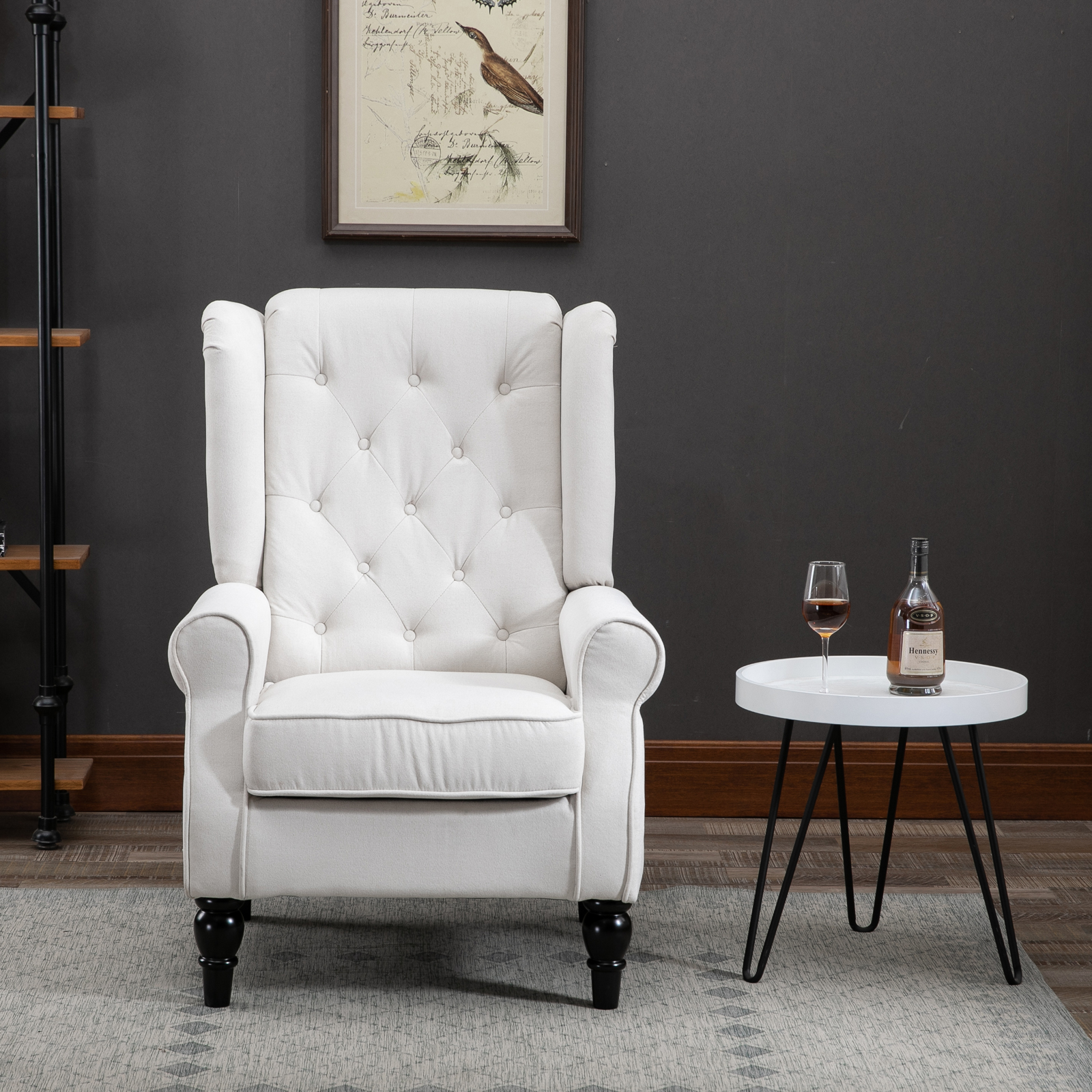 Tufted Wingback Accent Chair