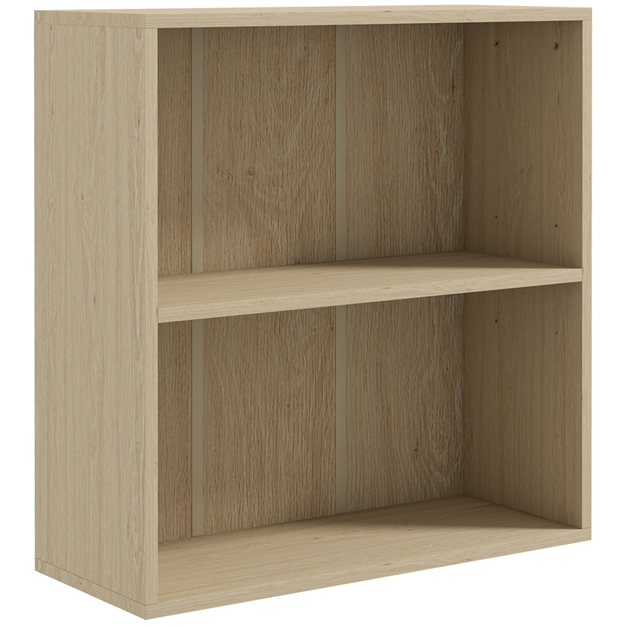 2 Tier Bookshelf, Low Bookcase With Adjustable Shelf, 2 Compartments For Home — image 5