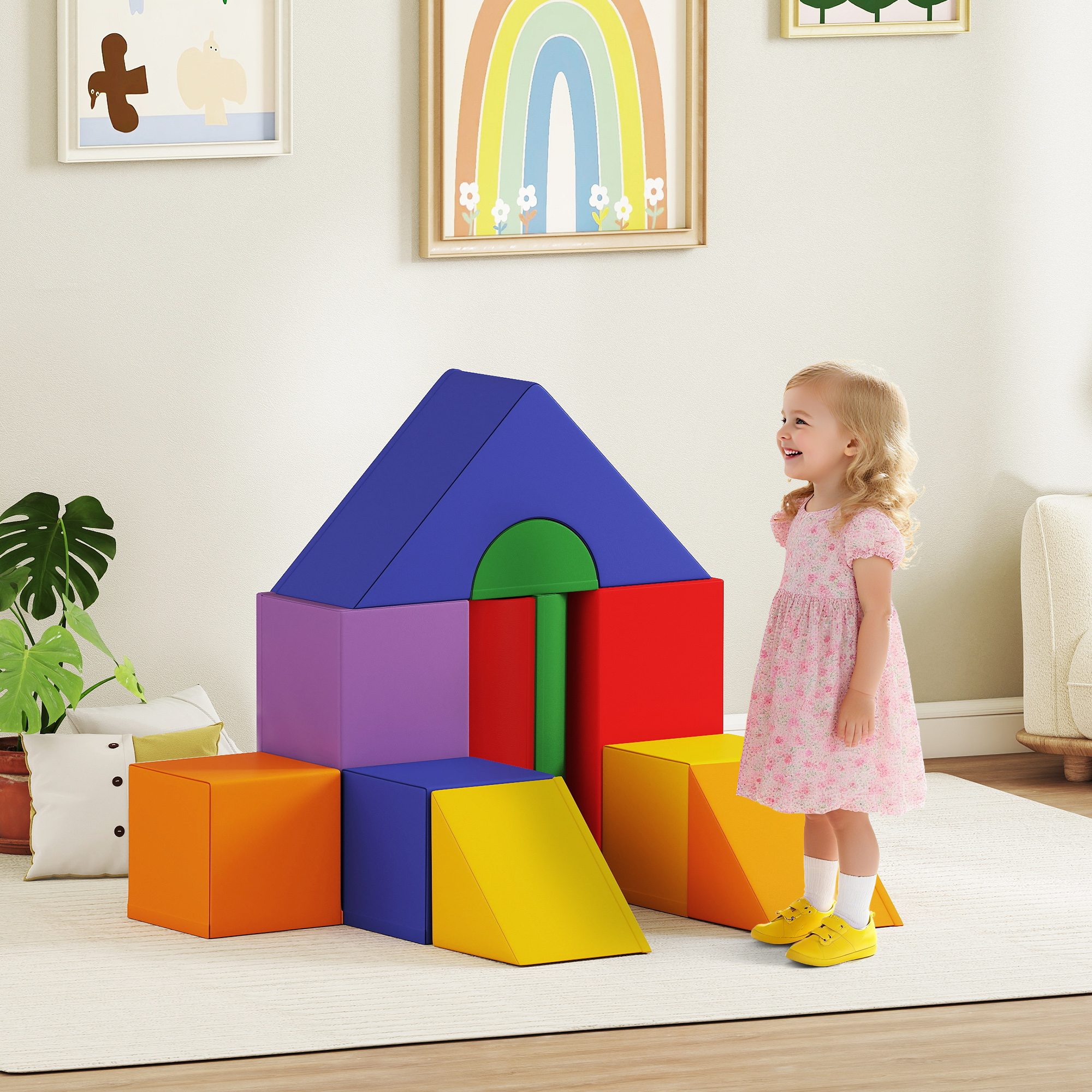 11-Piece Kids Crawl and Climb Activity Play Set for Climbing, Crawling, Sliding, Assorted