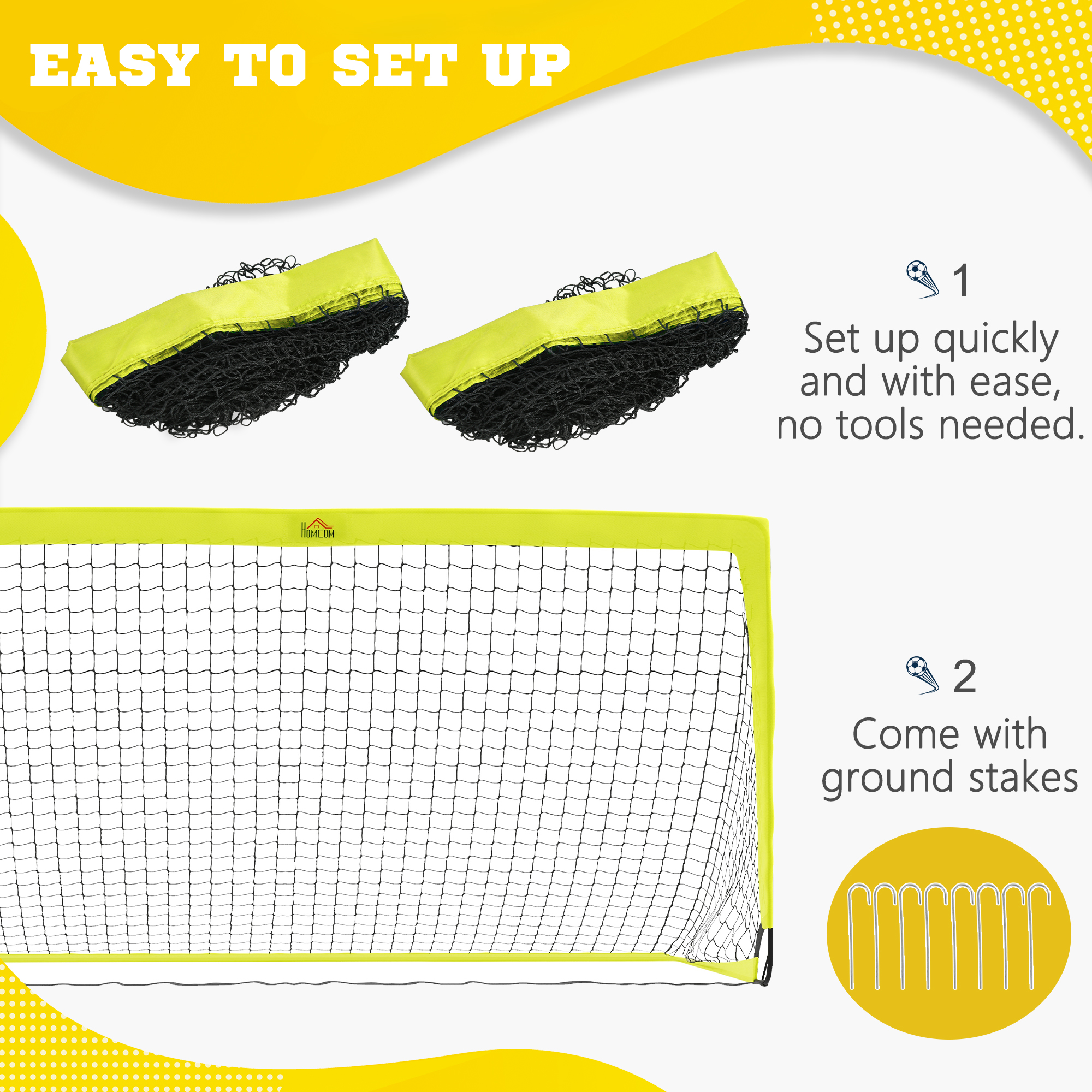 Two Football Goal Nets, Foldable Outdoor Sport Training Equipment, For Teens — image 4