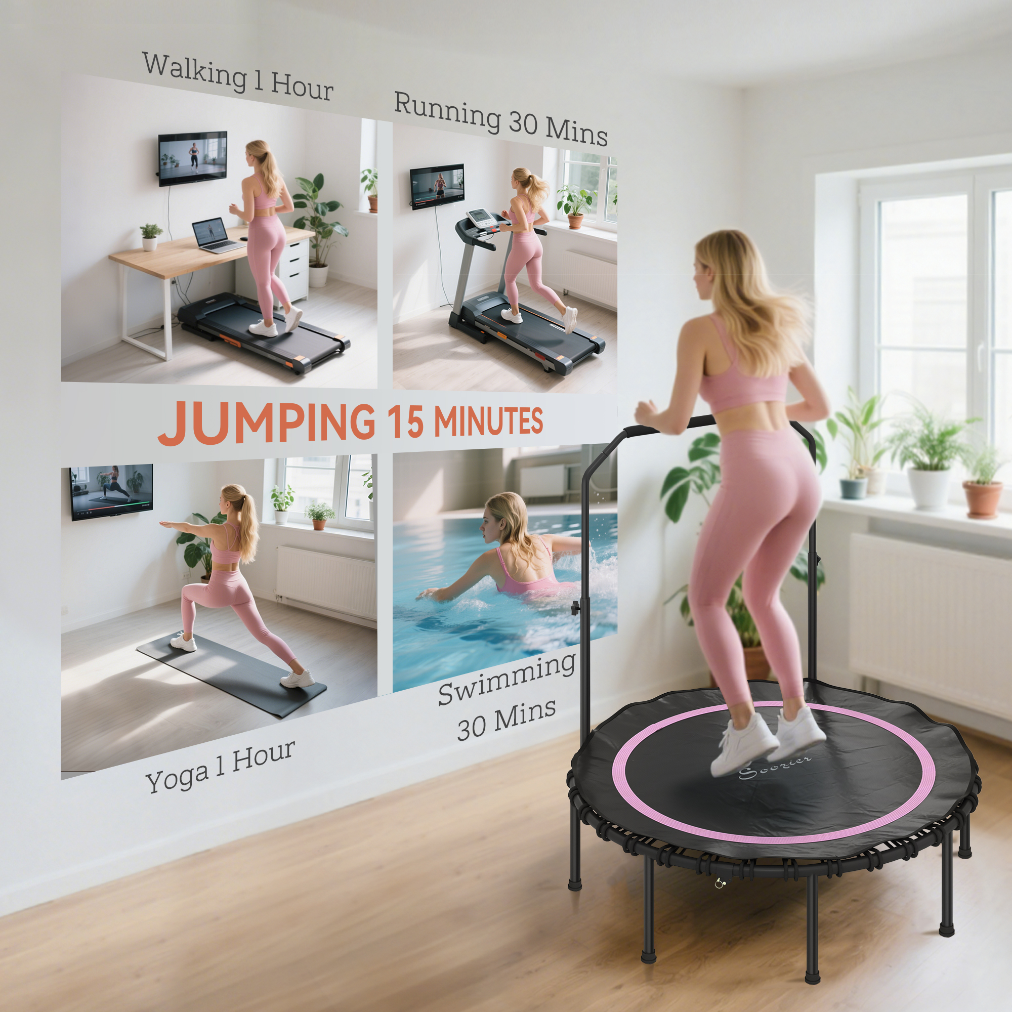 48" Rebounder Trampoline for Adults β photo 7