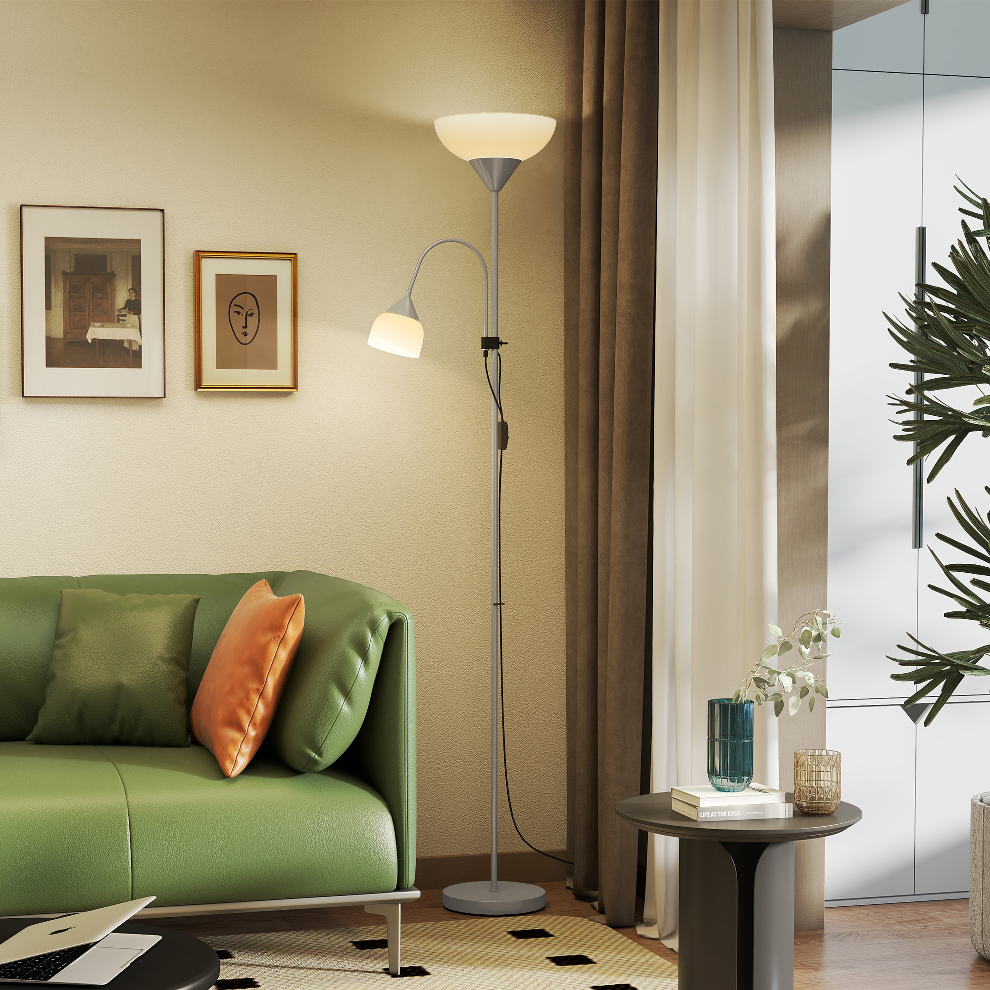 LED Floor Lamp For Living Room, 180cm Tall Standing Mother And Child Uplighter — image 2
