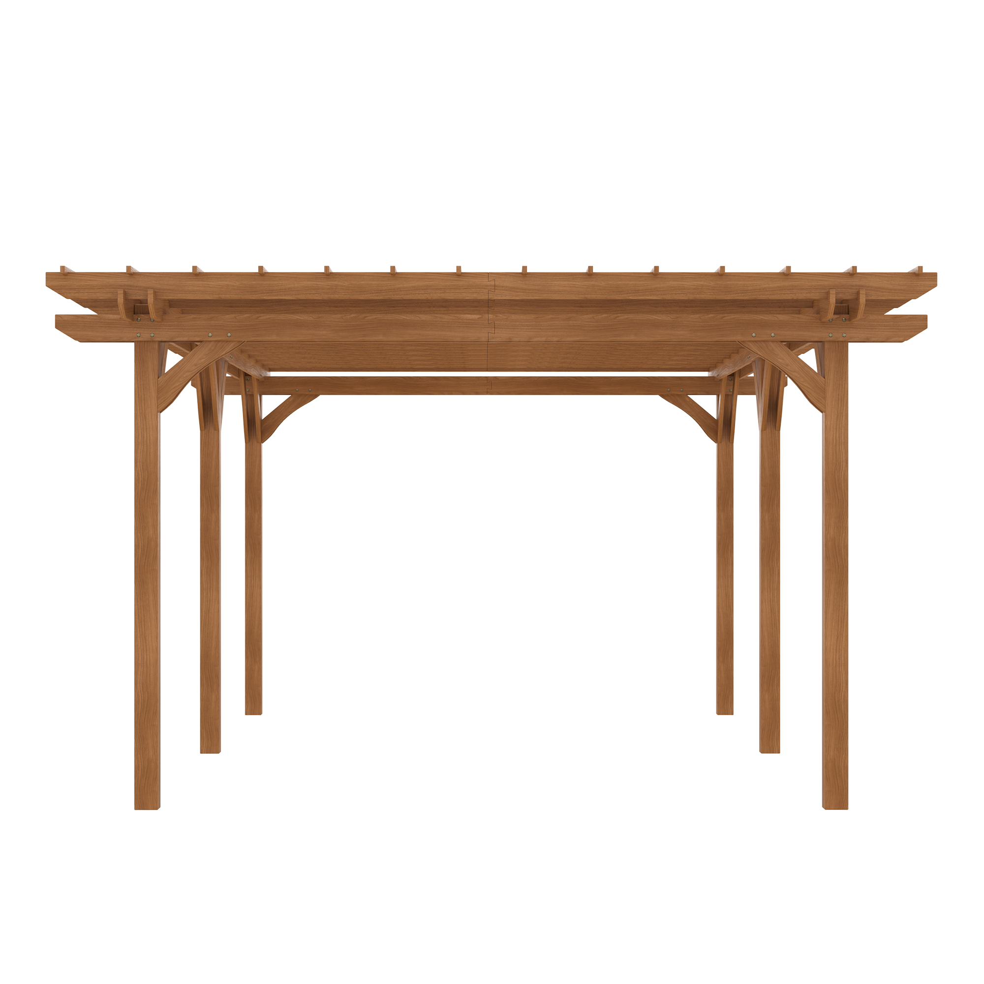 12’ x 20’ Outdoor Pergola, Wood Gazebo Grape Trellis with Stable Structure for Climbing Plant Support, Garden, Patio, Backyard, Deck