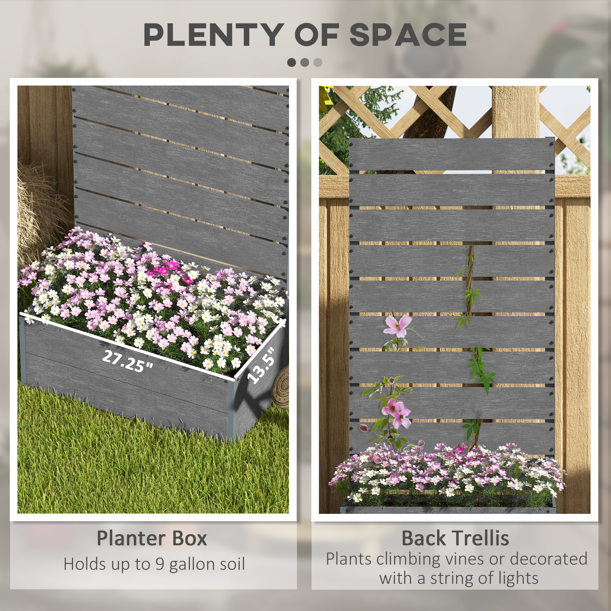 Trellis Planter for Climbing Plants, Raised Garden Bed with Trellis, Planter Box for Outdoor, 28.25" x… image 3