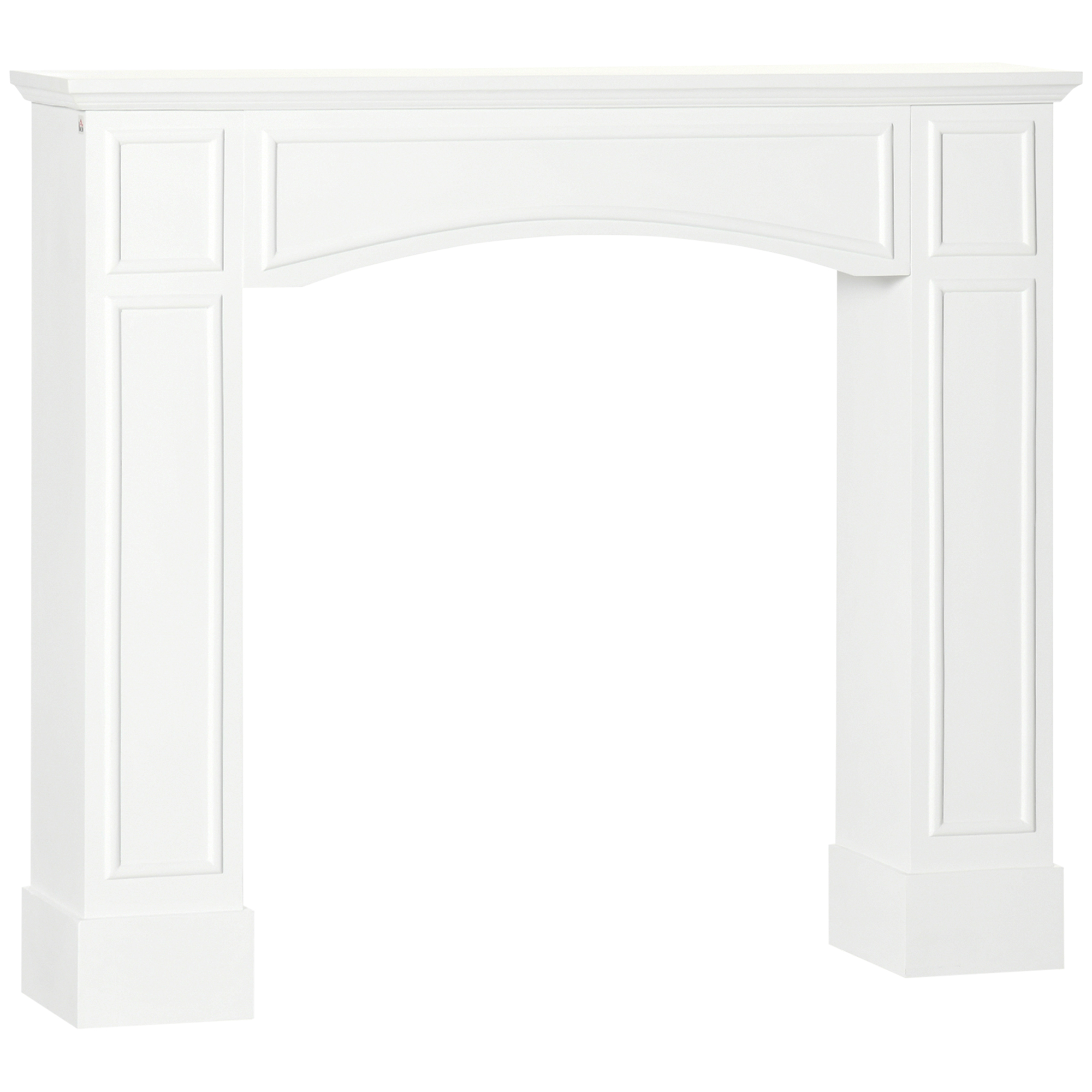 Modern Fireplace Mantel, Surround Mantels for Fireplace with Decorative Pattern Interior Width 29" White