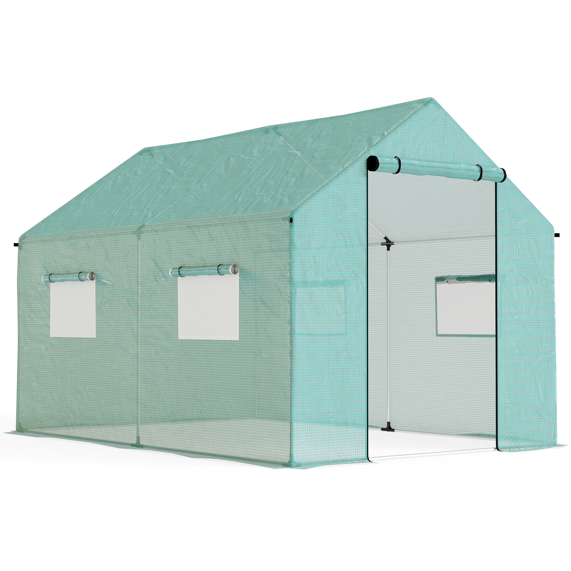 Polyethylene Walk-in Polytunnel Greenhouse, 2 X 3(m), Green — image 5