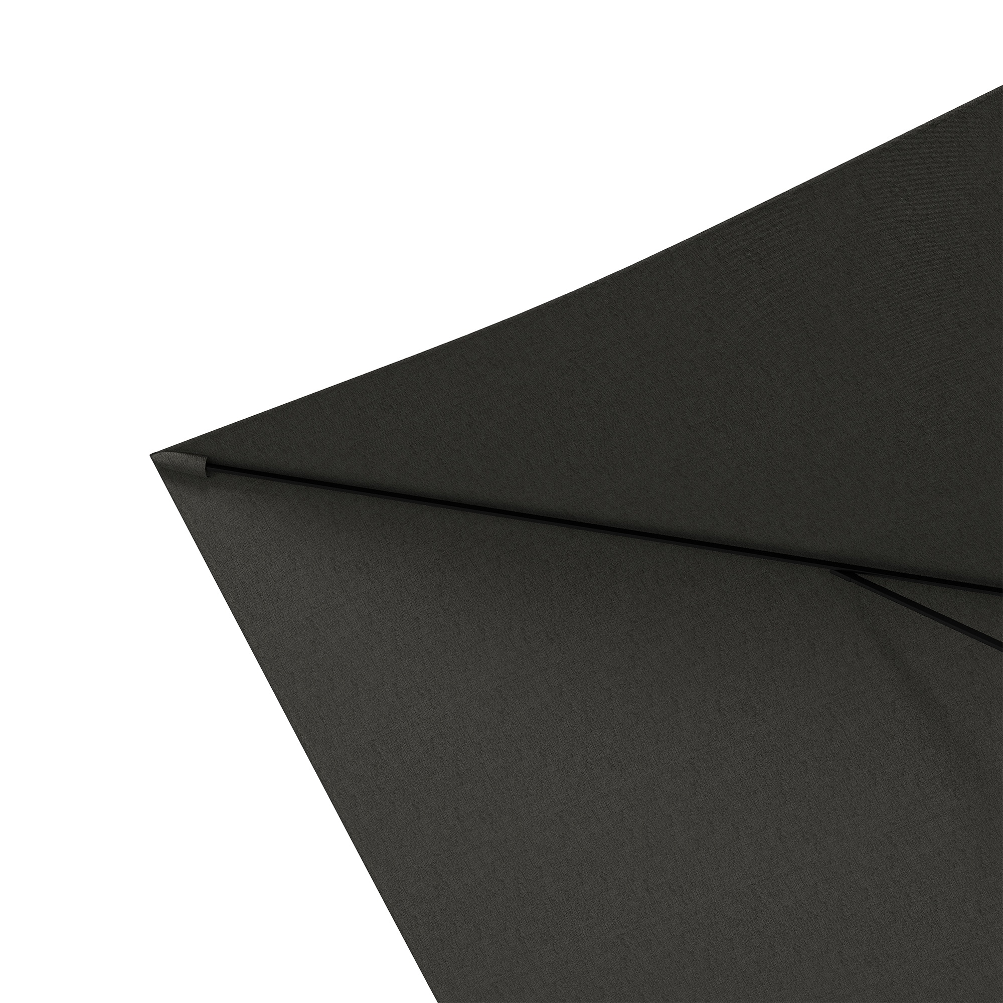 6.5' x 10' Rectangular Outdoor Patio Table Market Umbrella with Crank and Push Button Tilt, Dark Gray - Image 5
