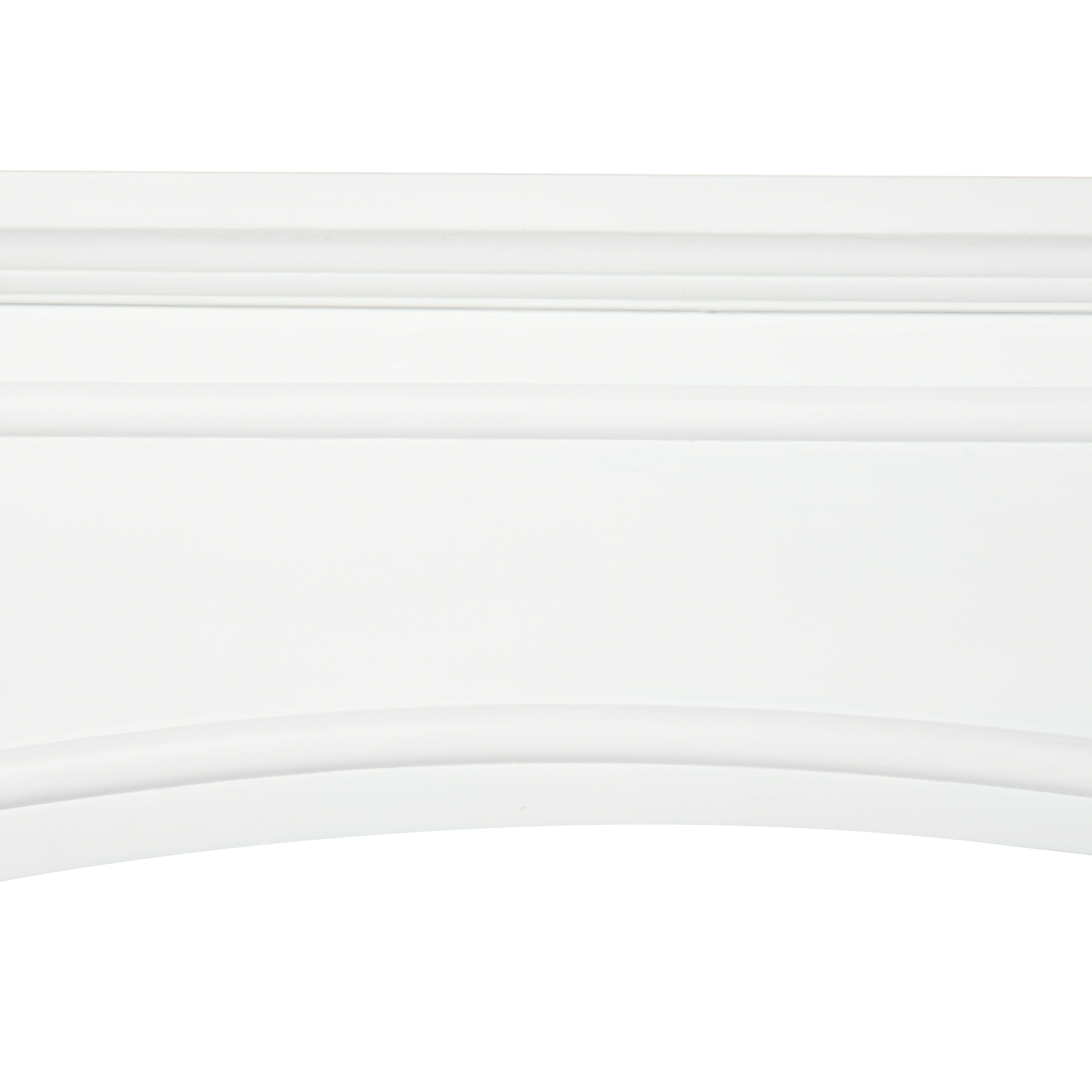 Modern Fireplace Mantel, Surround Mantels for Fireplace with Decorative Pattern Interior Width 29" White image 7