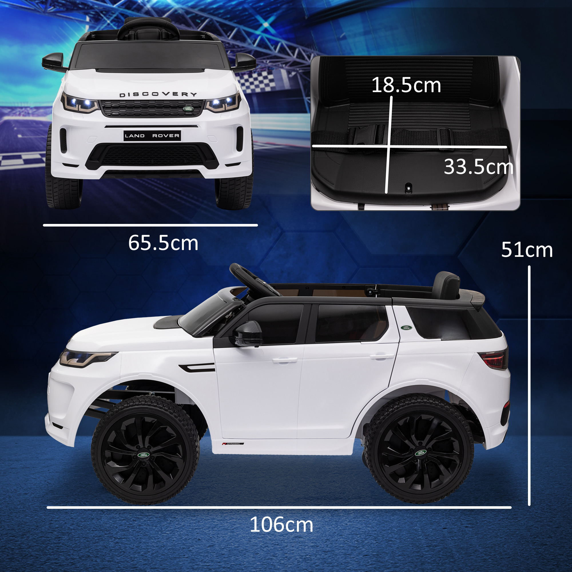 Licensed Land Rover Discovery Sport, 12V Kids Ride On Car W/ Remote Control — image 5