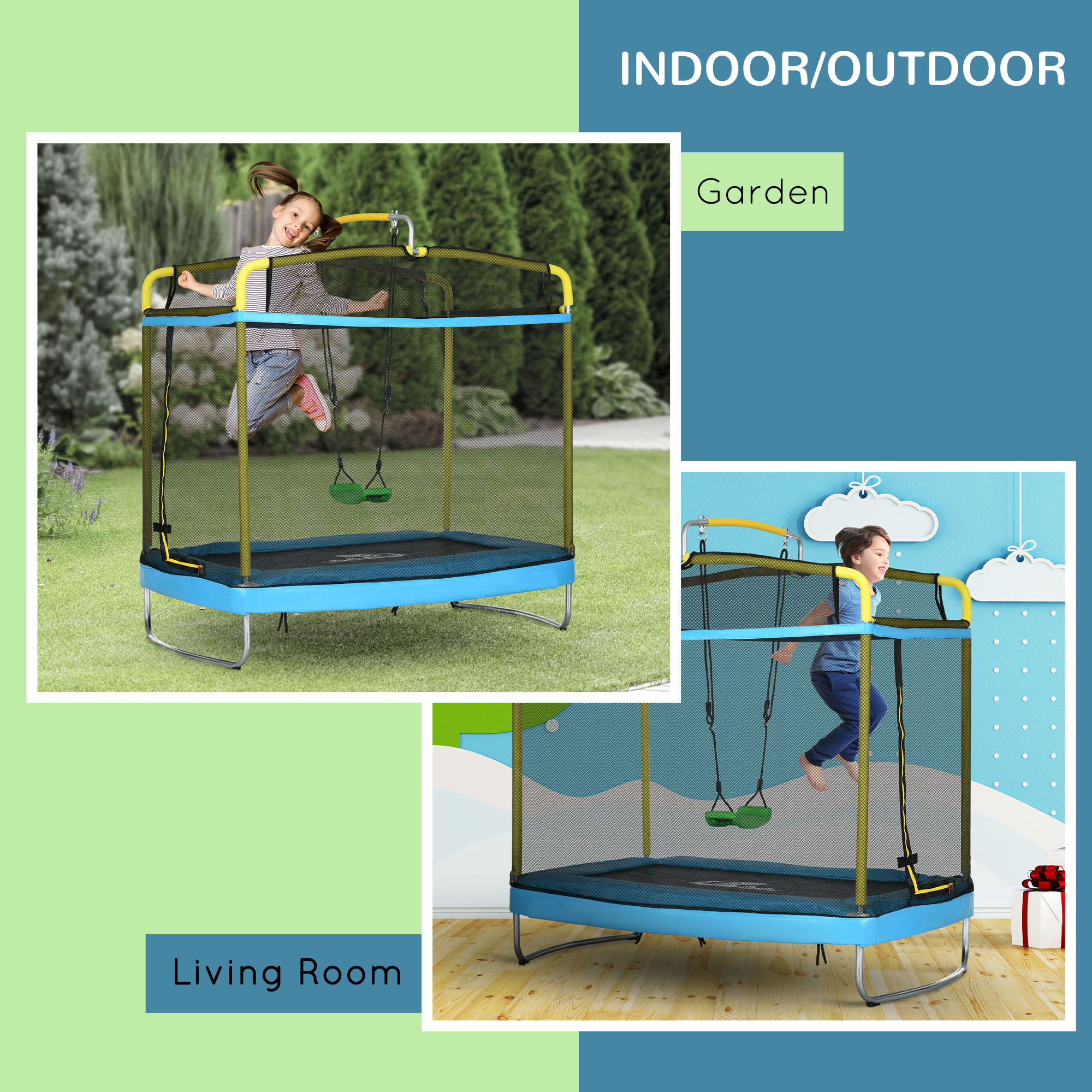 3-in-1 Trampoline for Kids — 6.9 Kids Trampoline with Net — photo 4