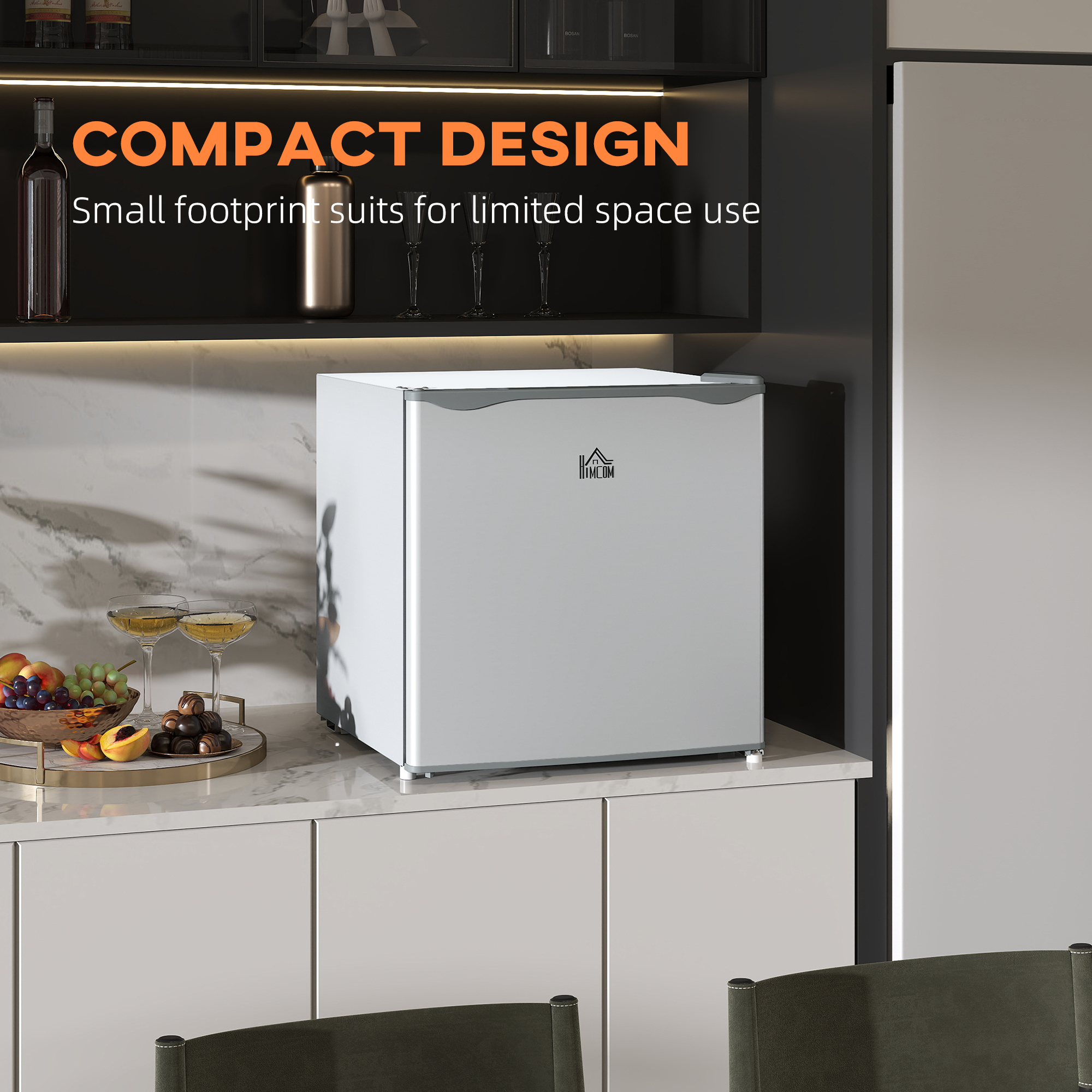  Mini Freezer Countertop, 1.1 Cu.Ft Compact Upright Freezer with Removable Shelves, Reversible Door for Home, Dorm, Apartment and Office, Gray