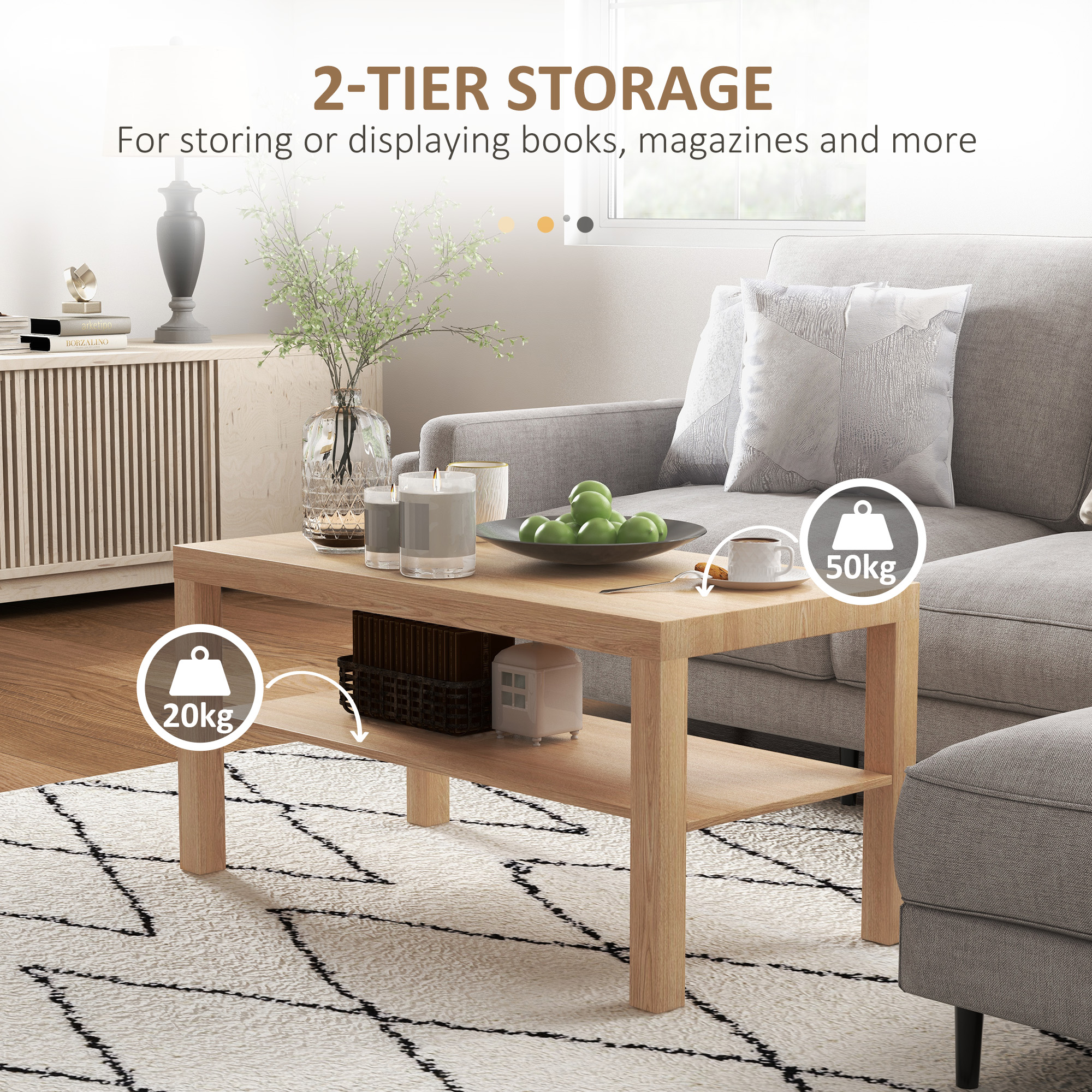 Transform Your Living Room With This 2-Tier Coffee Table