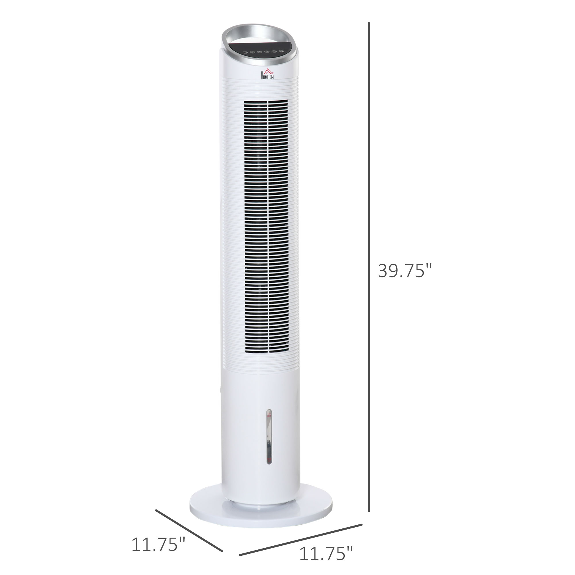  40" Portable Oscillating Air Cooler Fan for Home Office, 3-In-1 Standing Ice Floor Fan with Humidifier, 3 Modes, 3 Speeds, 8H Timer, Remote, LED Display, White