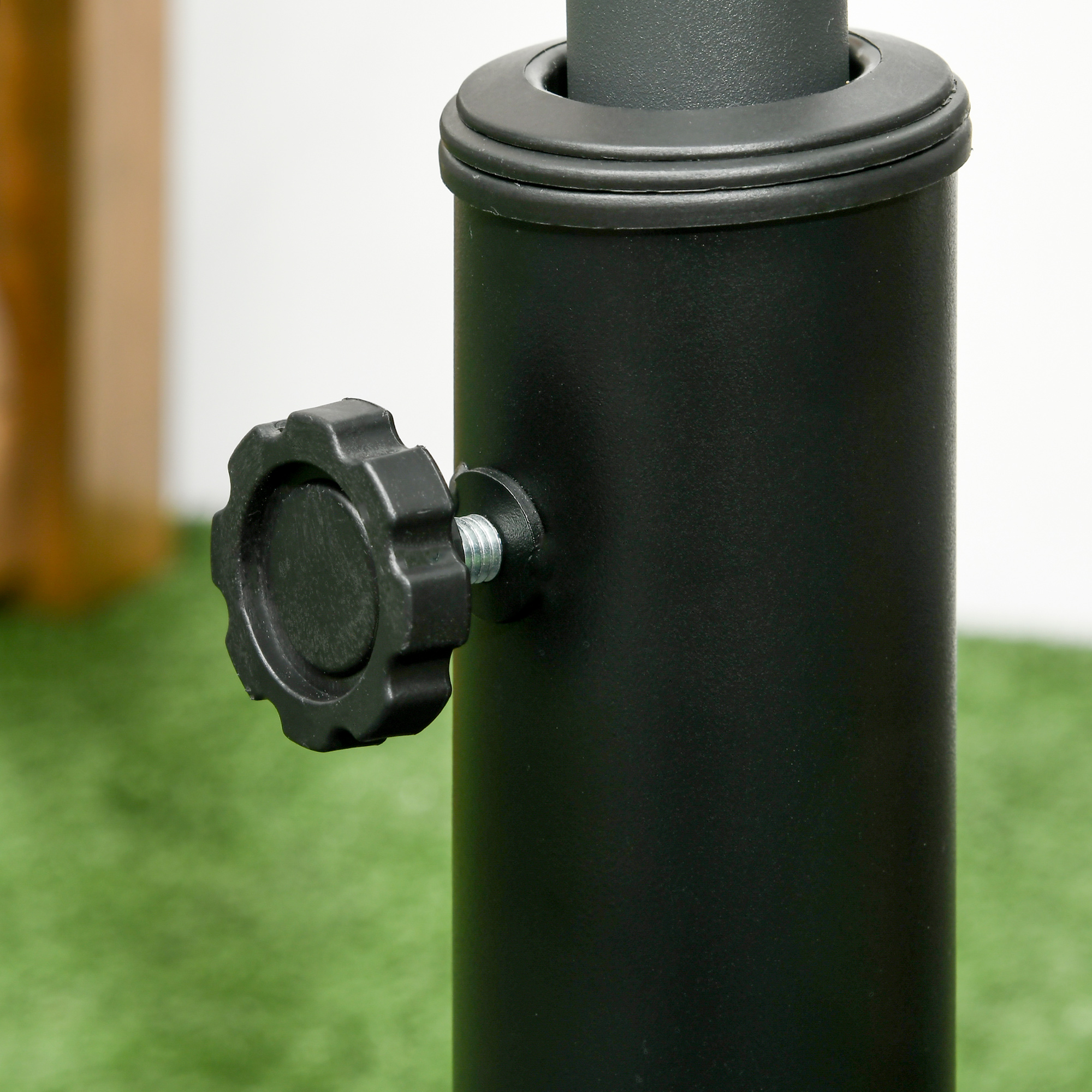 42lbs Resin Patio Umbrella Base, 20″ Square Outdoor Umbrella Stand Holder for Parasol Poles 1.26″, 1.5″, and 1.9″ Dia, Black