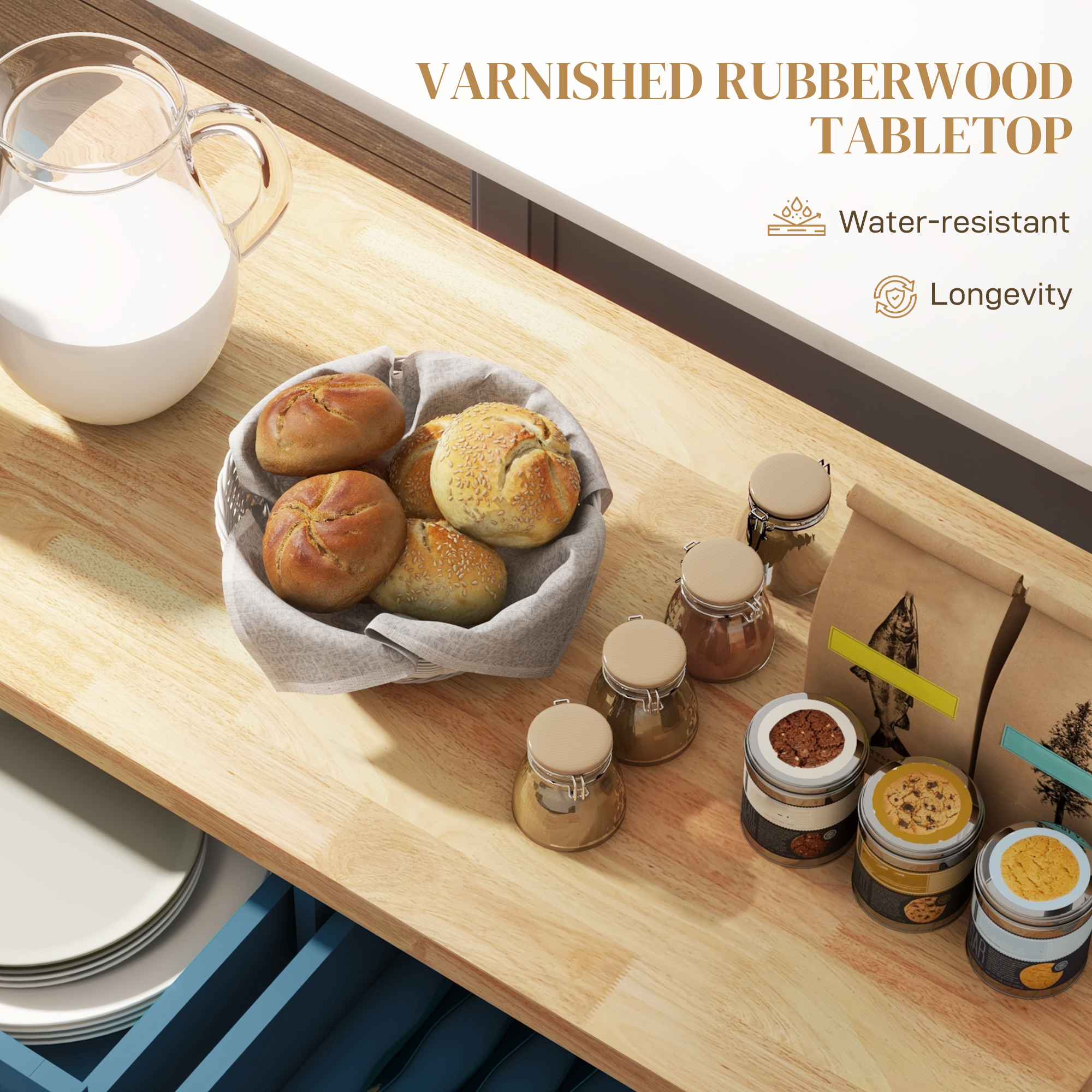 Kitchen Island on Wheels view 2