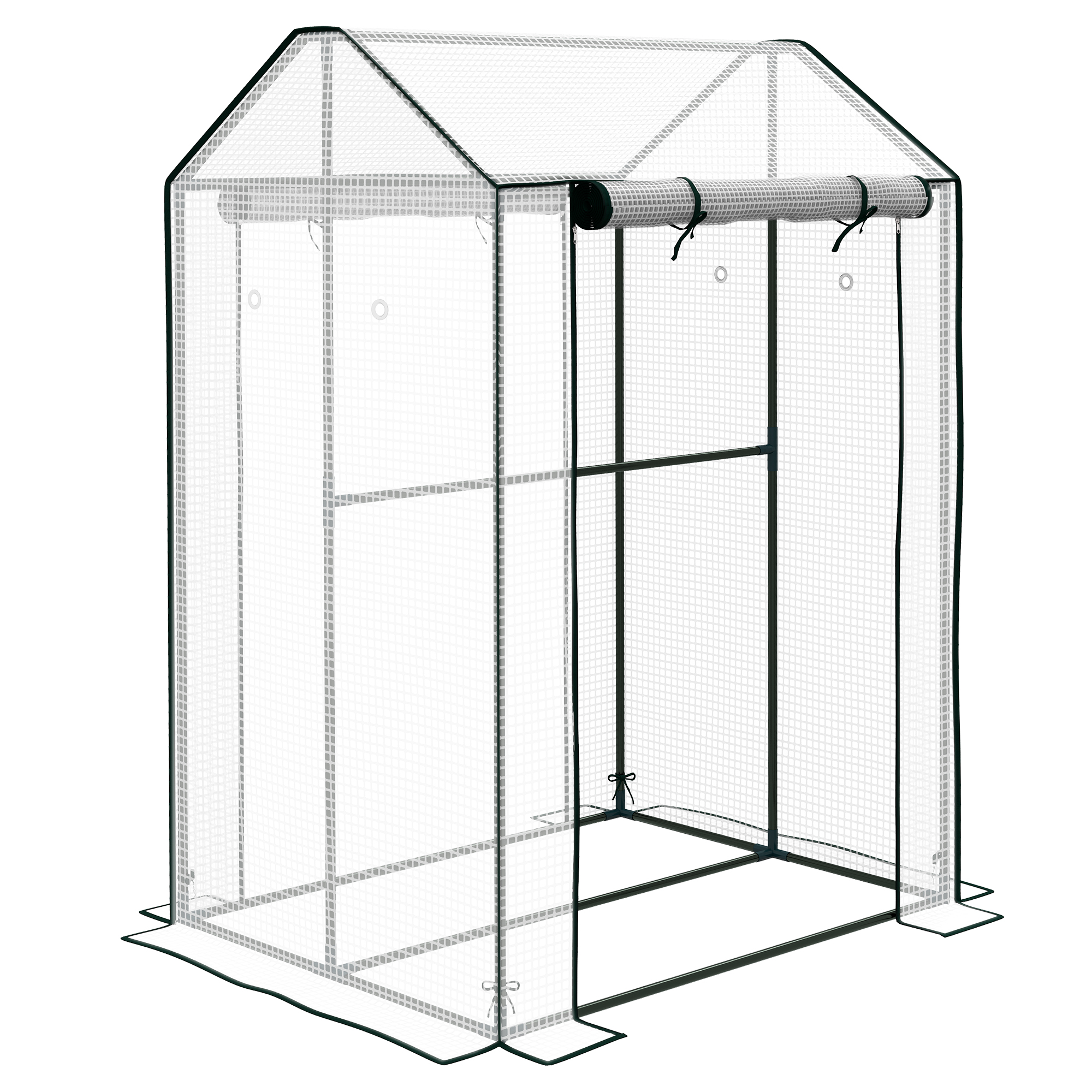 Green House, Mini Greenhouse With 2 Roll-up Doors, Vent Holes And Reinforced — image 2