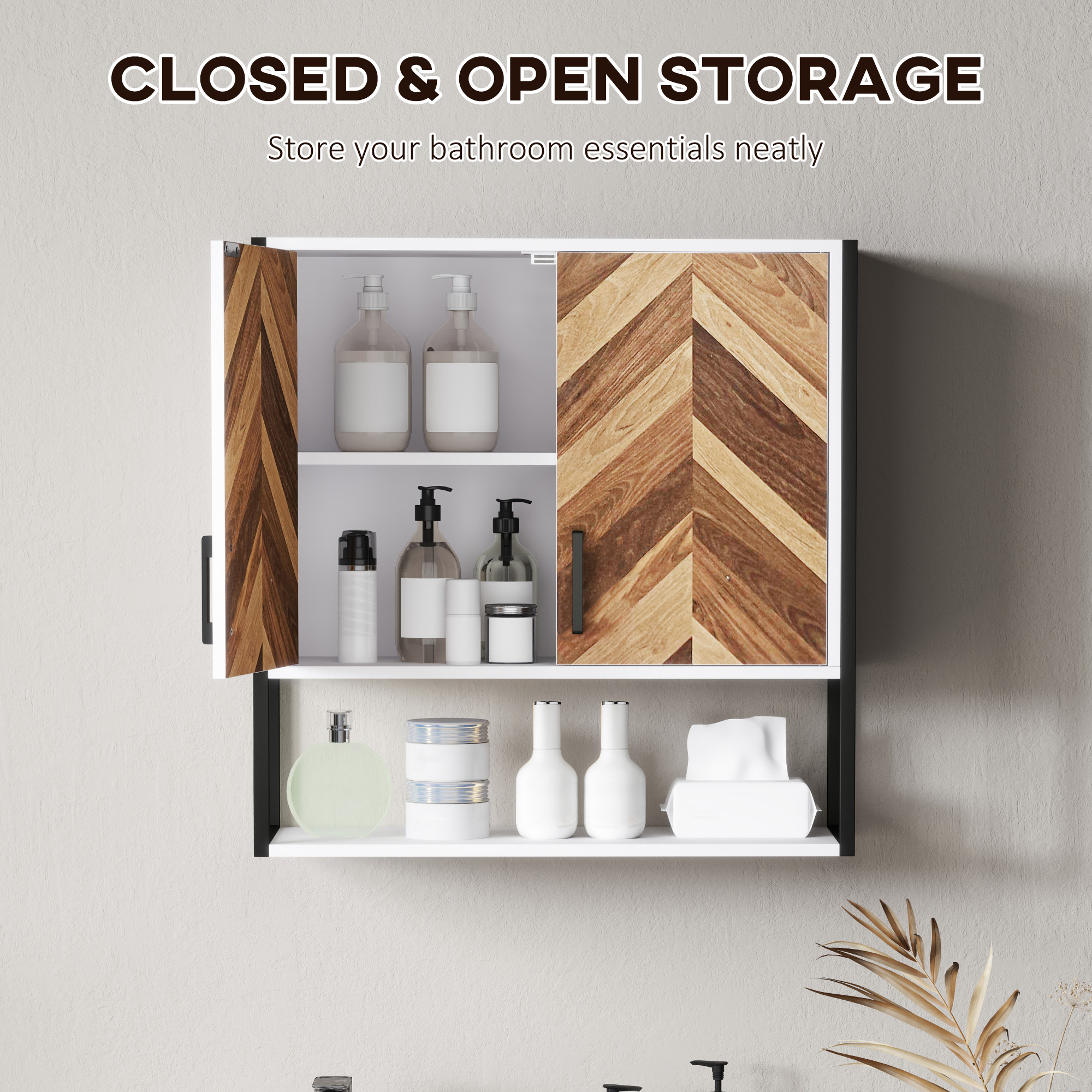 Transform Your Space with this Walnut Wall Bathroom Cabinet