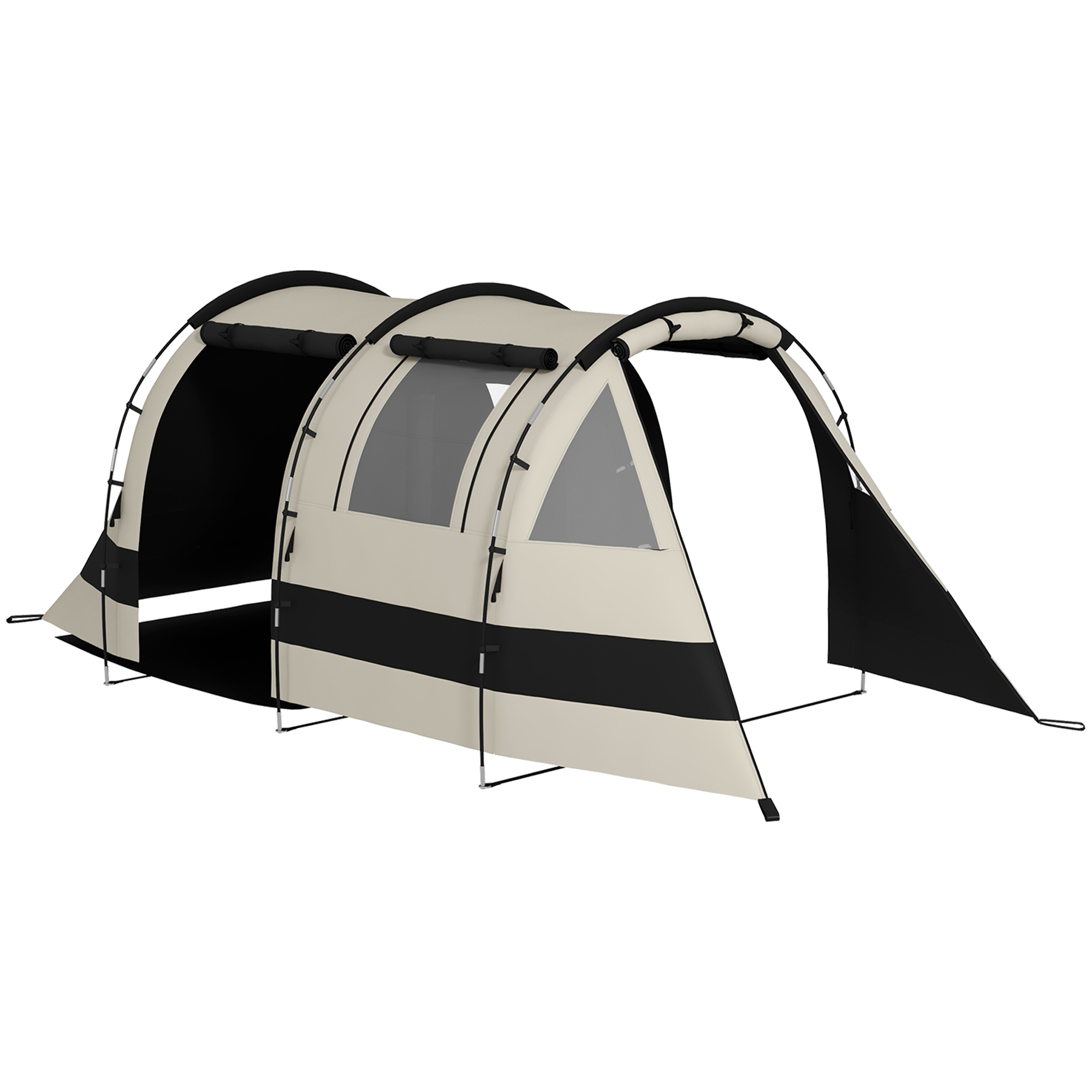 Four Man, Two Room Blackout Tent, With Accessories - Khaki - Image 1