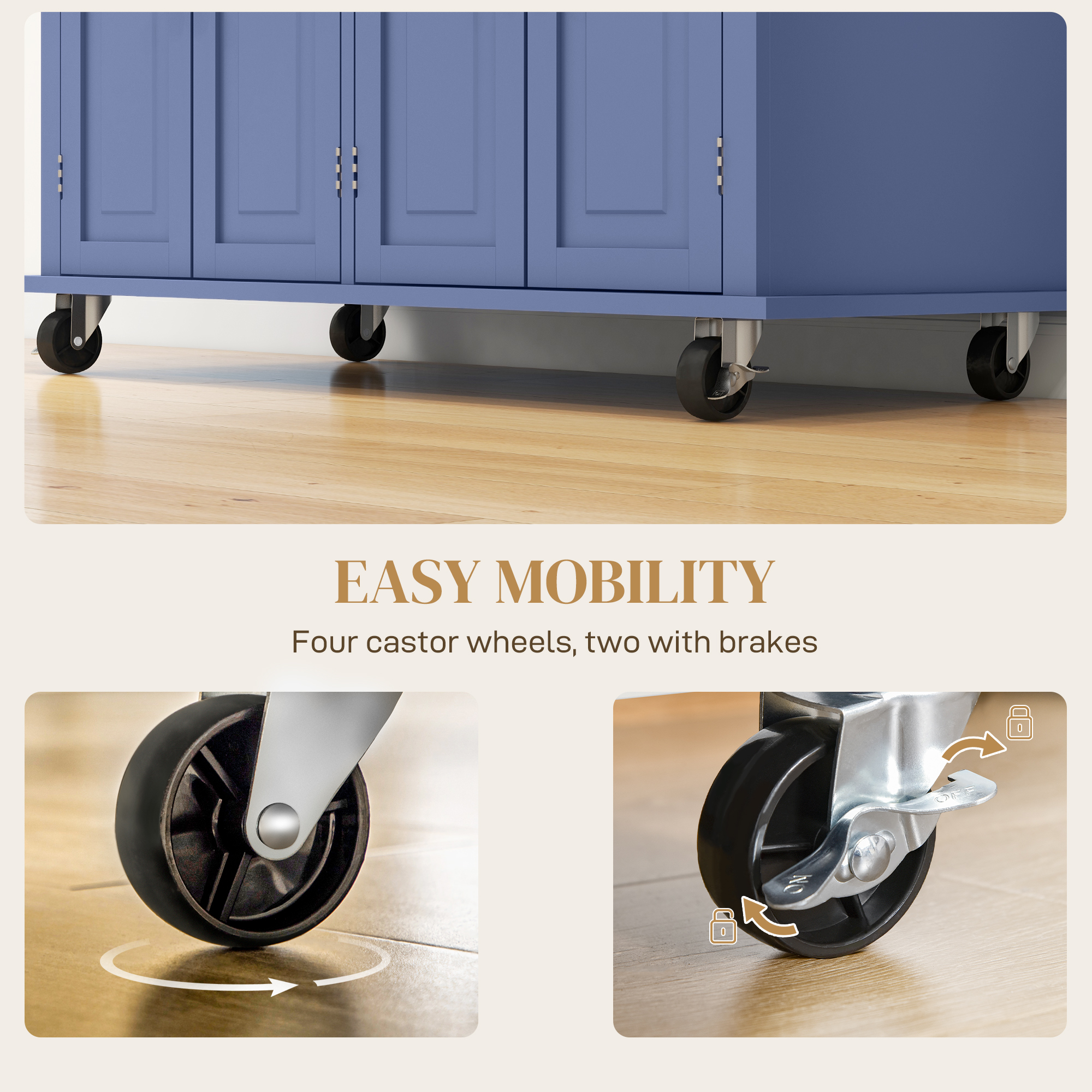 Kitchen Island on Wheels view 4
