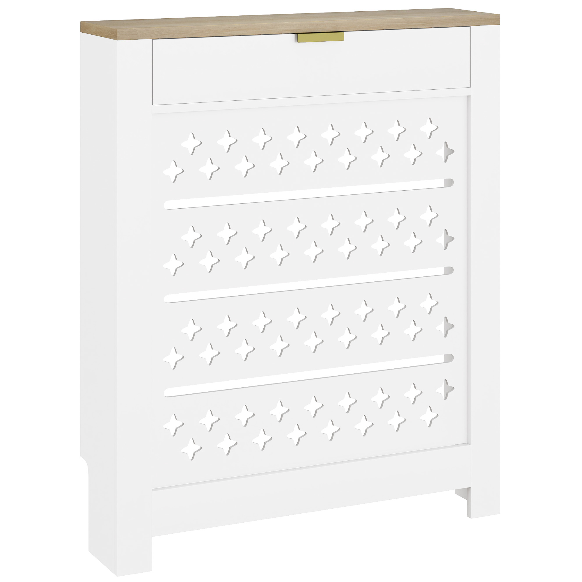 78 X 19 Cm Minimal Radiator Cover, With Drawer - White — image 5