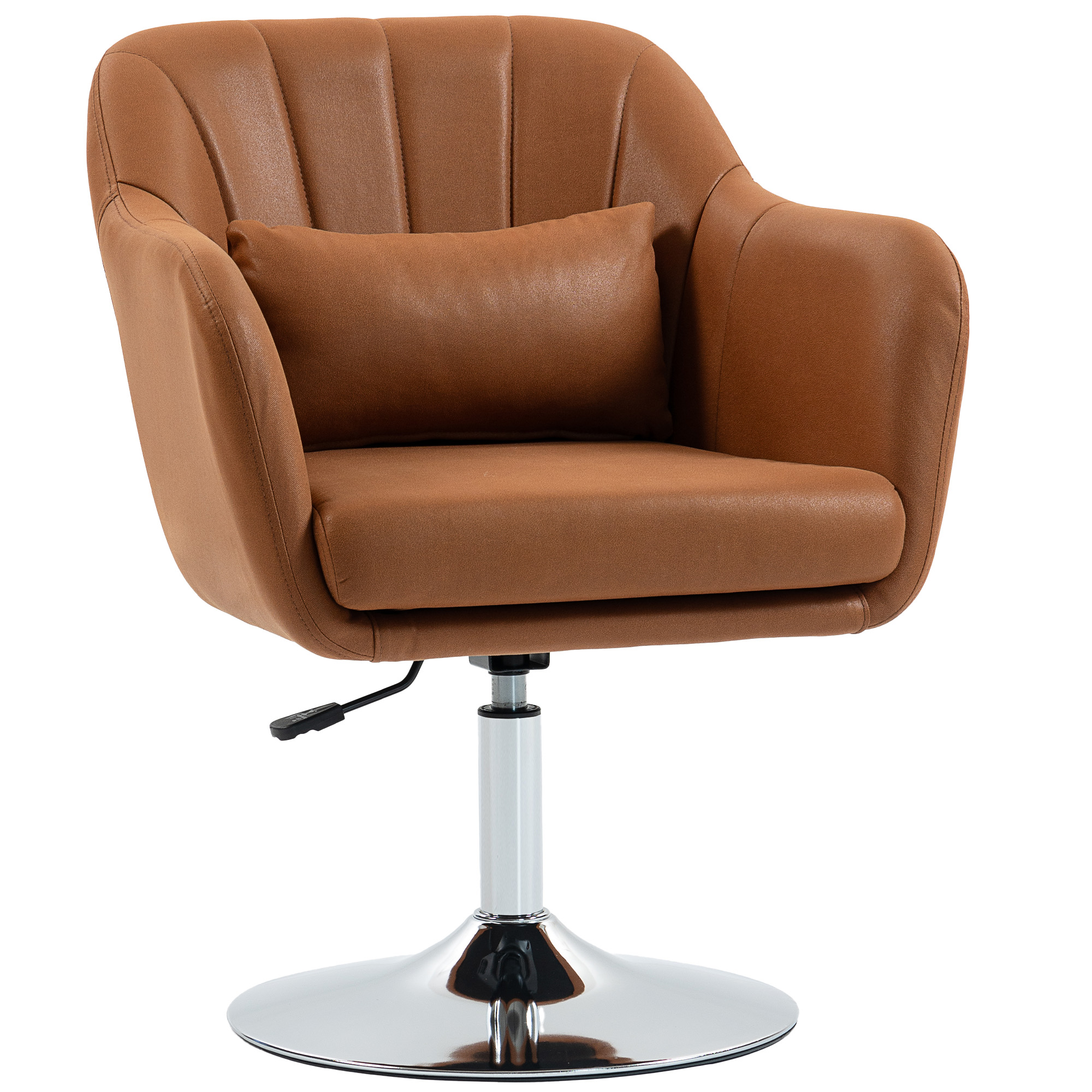 Swivel Microfibre Accent Chair For Living Room Contemporary Vanity Armchair — image 5