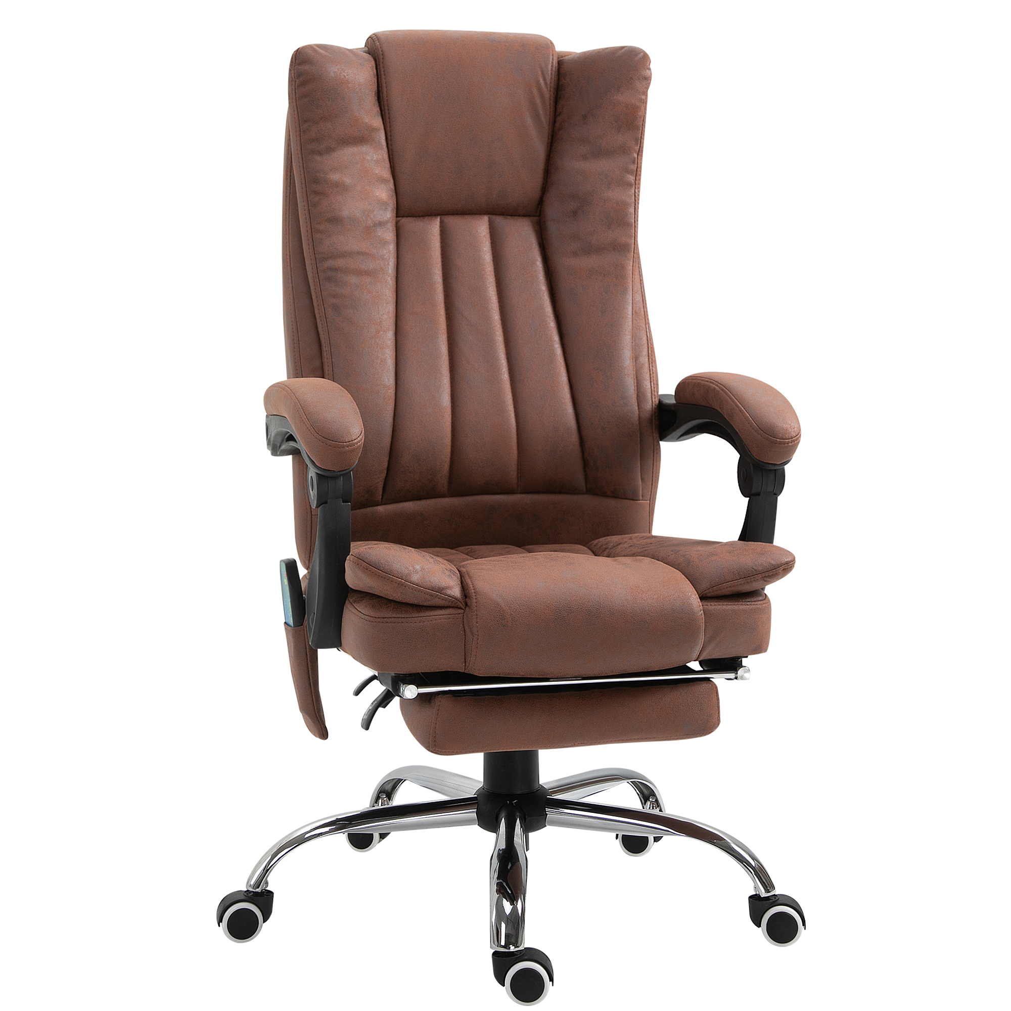 Vinsetto Office Chair With Massage And Heat, Microfibre Reclining Computer Desk