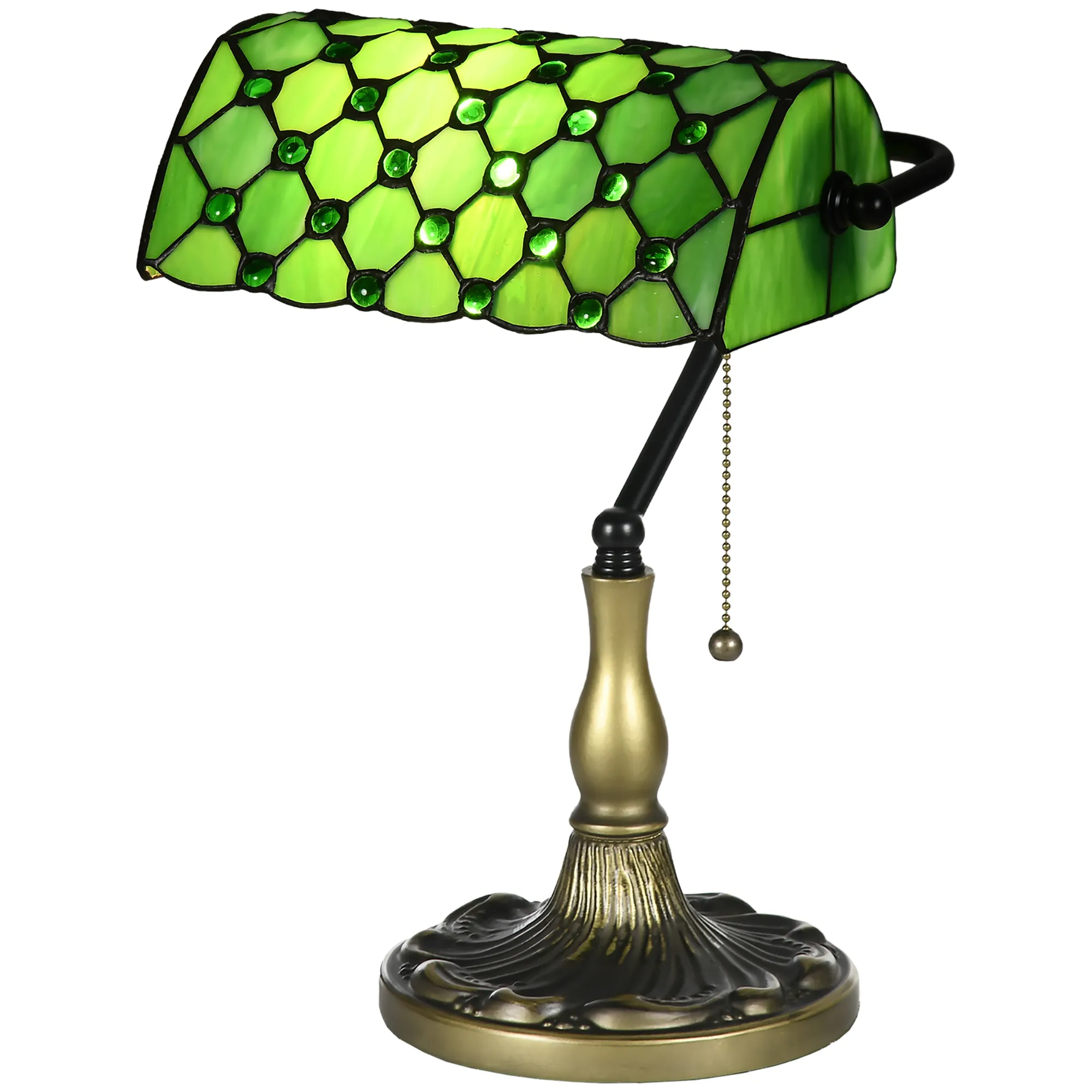 Stained Glass Table Lamp, Vintage Lamp