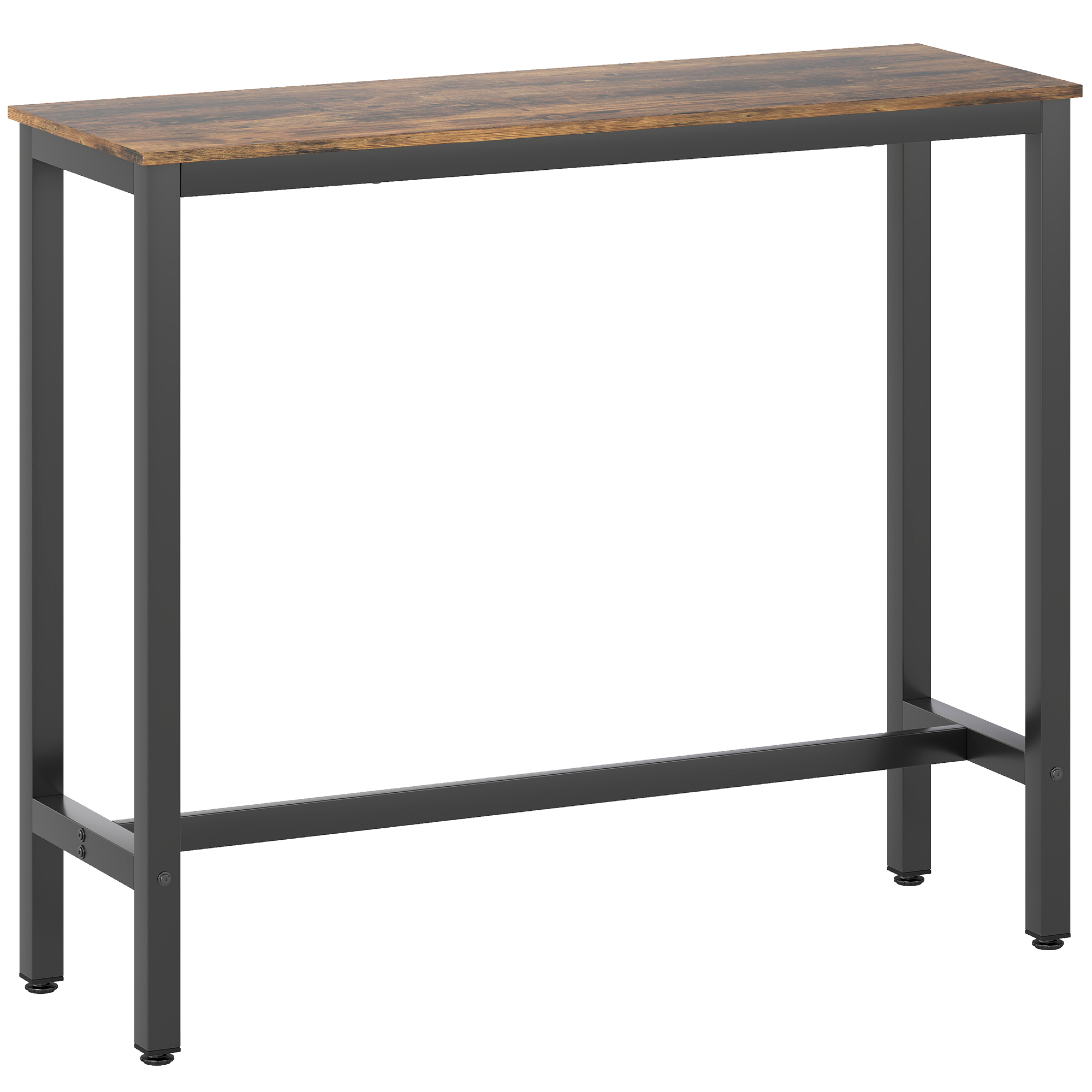 Rectangular Bar Table, Wood Effect Pub Coffee For Small Space, Breakfast — image 4