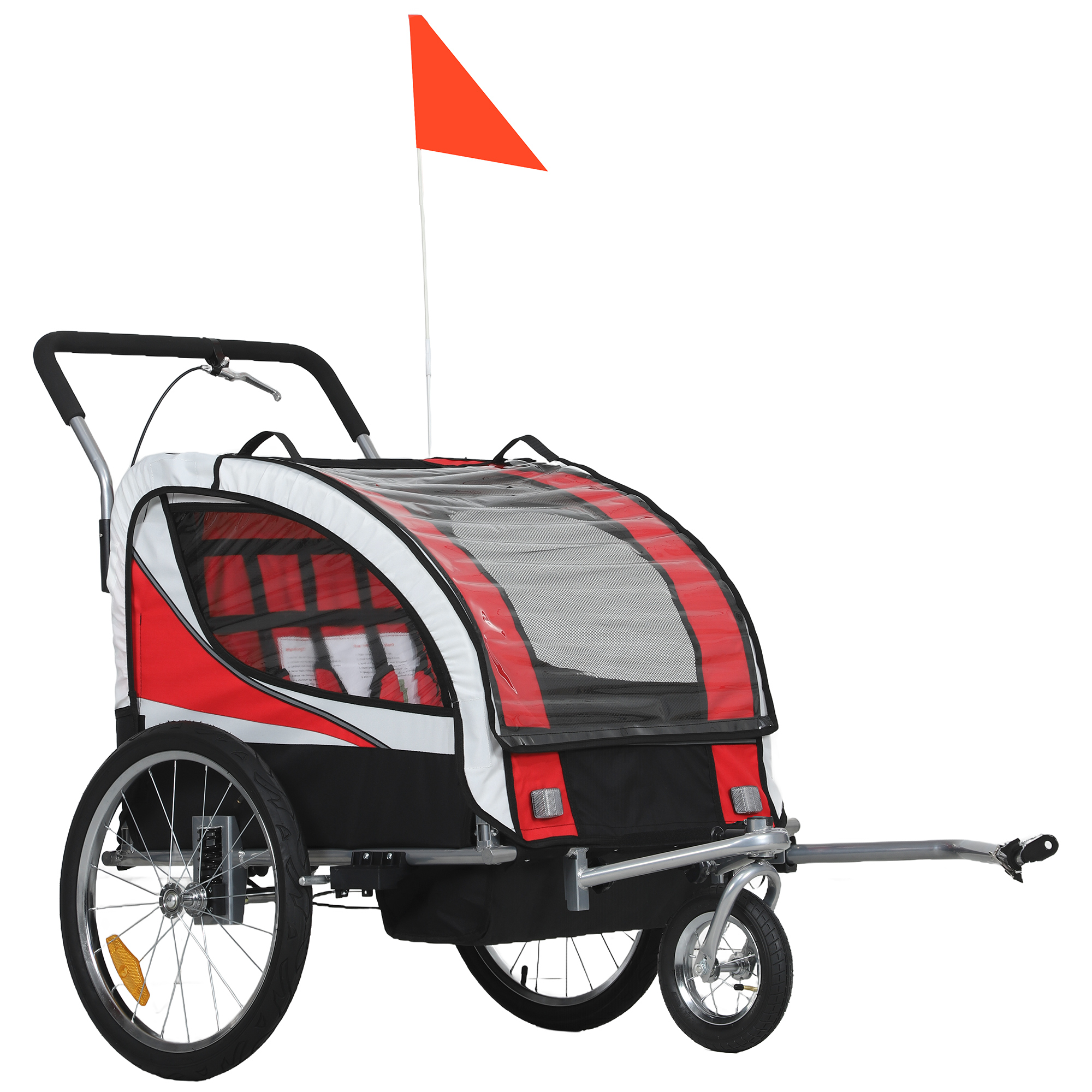 Baby Bike Trailer, Child Bicycle With 5 Point Harness, Steel Frame, Reflectors — image 3
