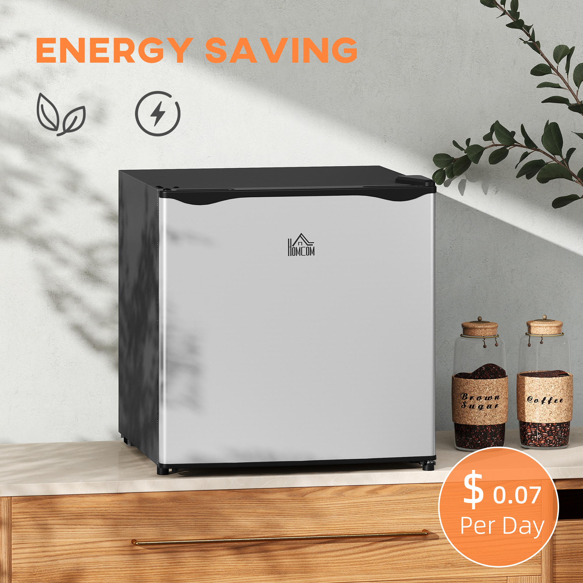  1.1 Cu.Ft Countertop Mini Freezer, Compact Upright Freezer with Removable Shelves, Silver