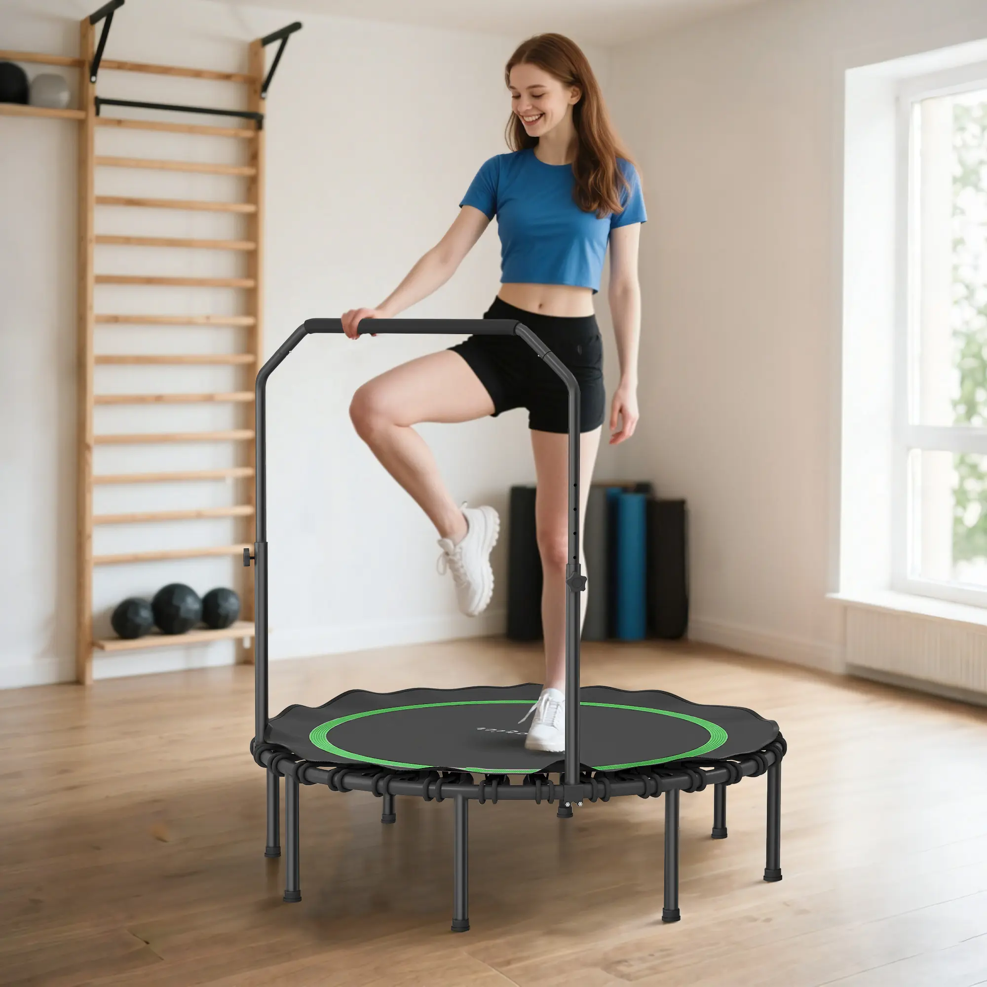 48" Rebounder Trampoline for Adults, Foldable Mini