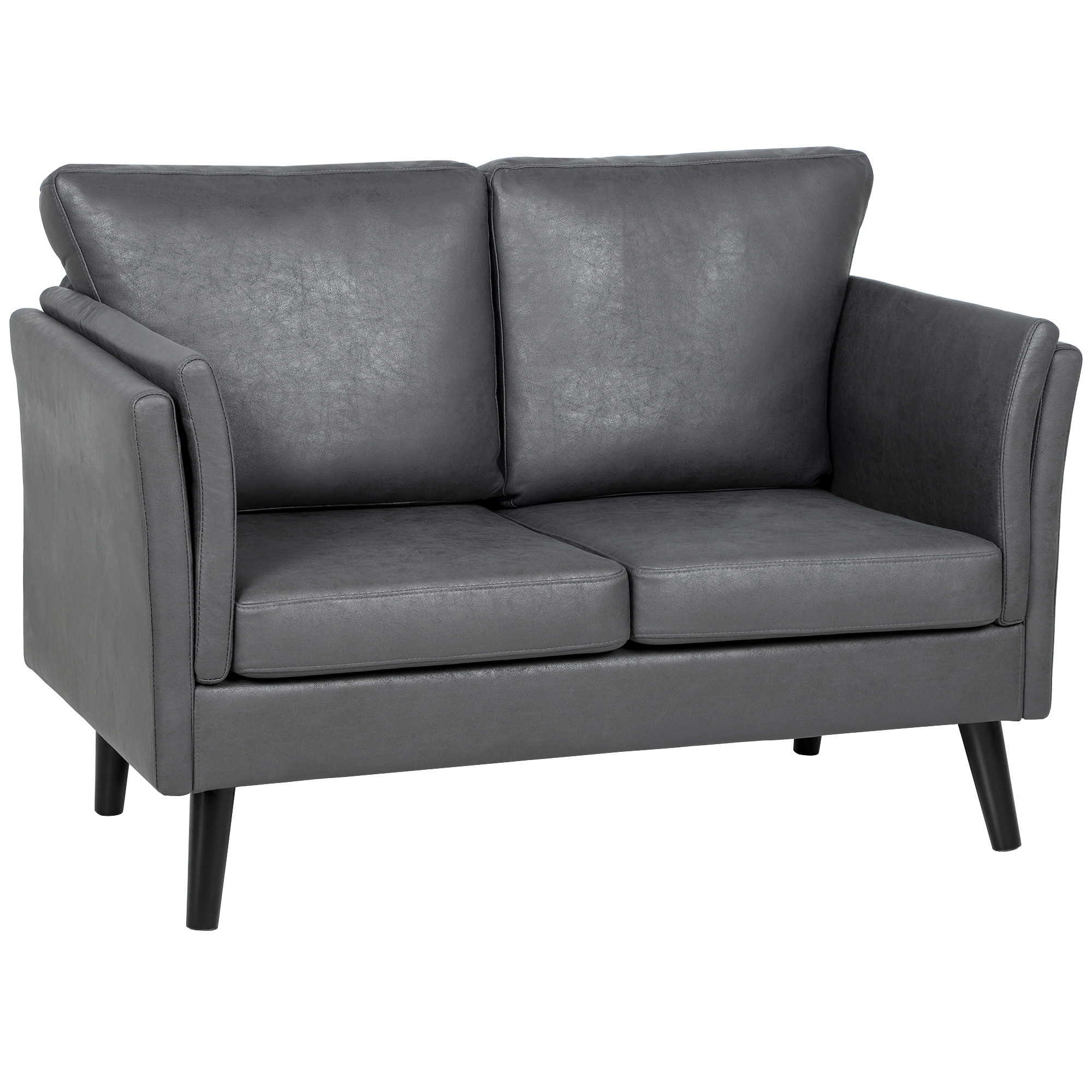 Two-Seater Leathaire Sofa - Grey — image 3