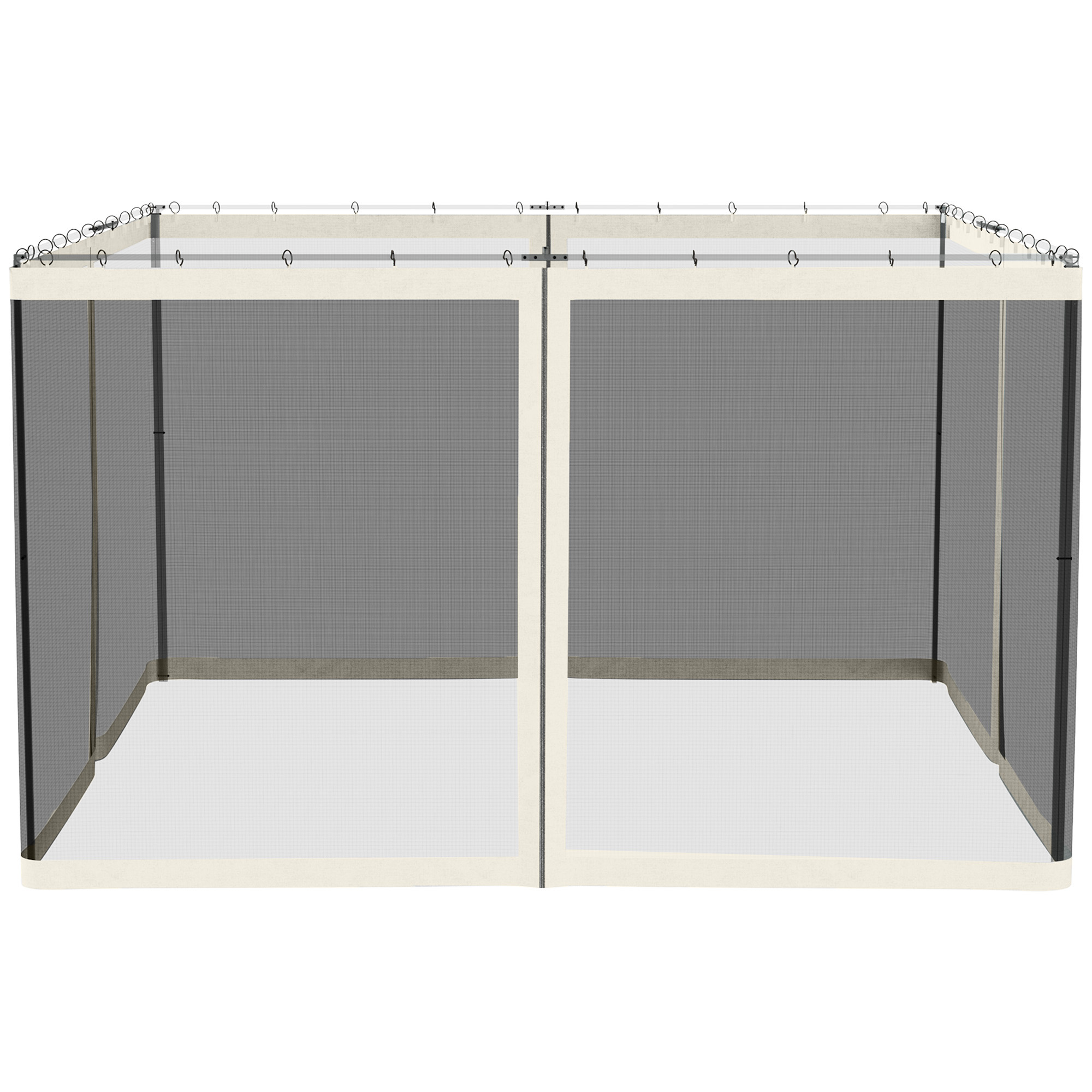 Replacement Mesh Sidewall Netting for 10′ x 12′ Gazebos and Canopy Tents with Zippers, (Sidewall Only) White