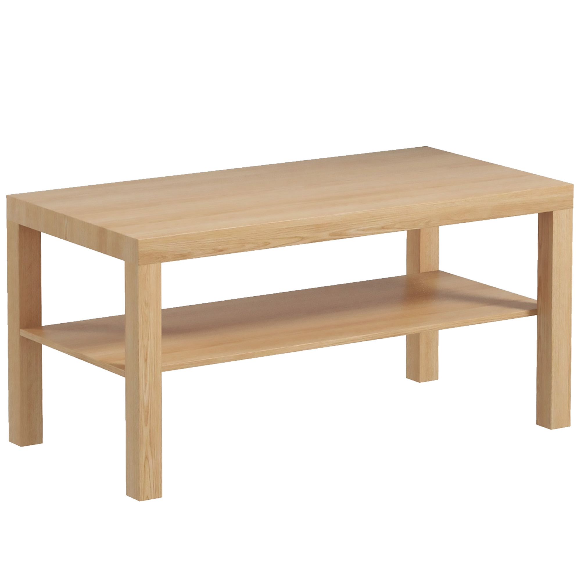 2-Tier Coffee Table With Storage Shelf, Rectangular Centre For Living Room — image 5