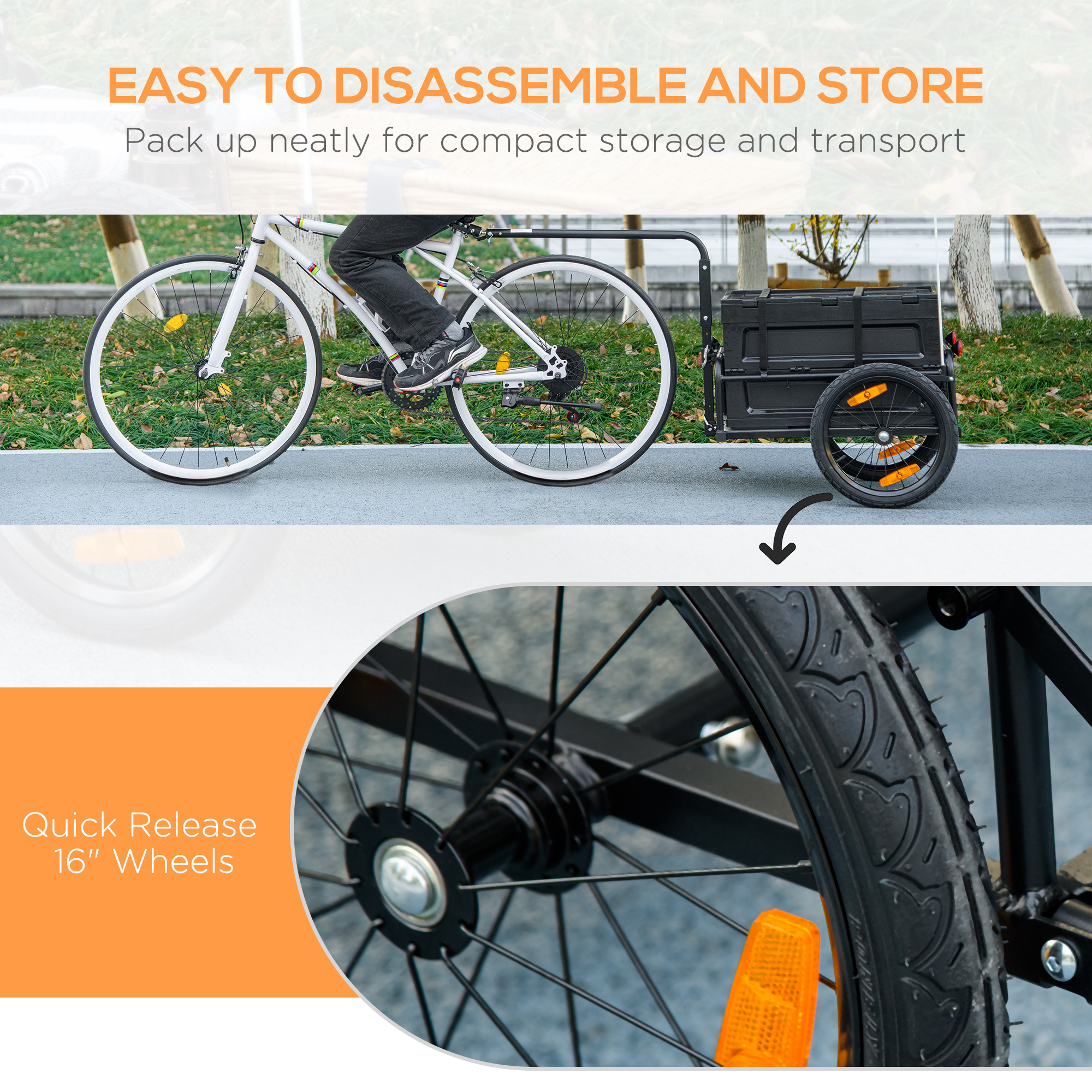 Trailer for Bike β Bicycle Cargo Trailer with Removable Storage β photo 3