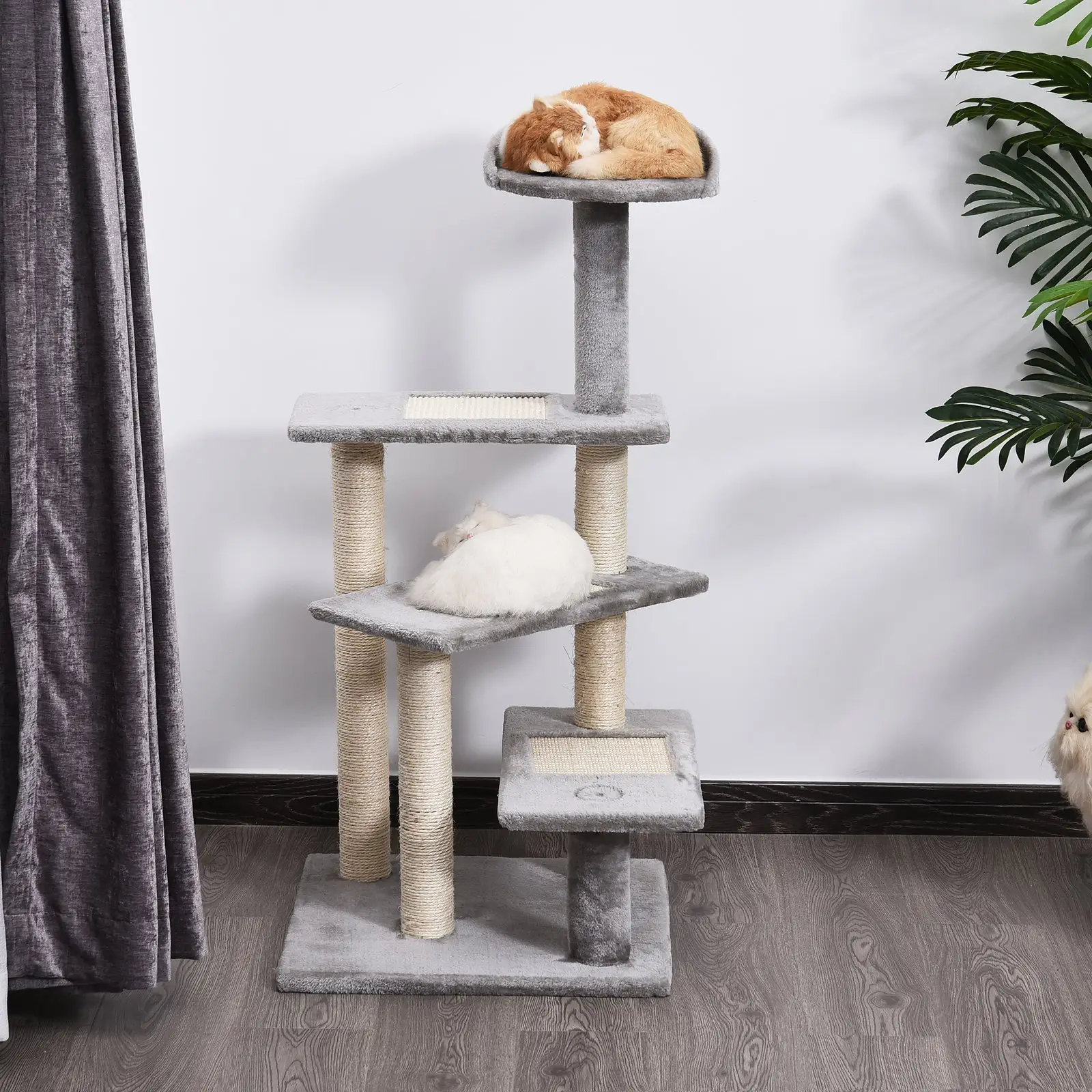 40" 5-Level Revolving Stair Cat Tree Scratcher
