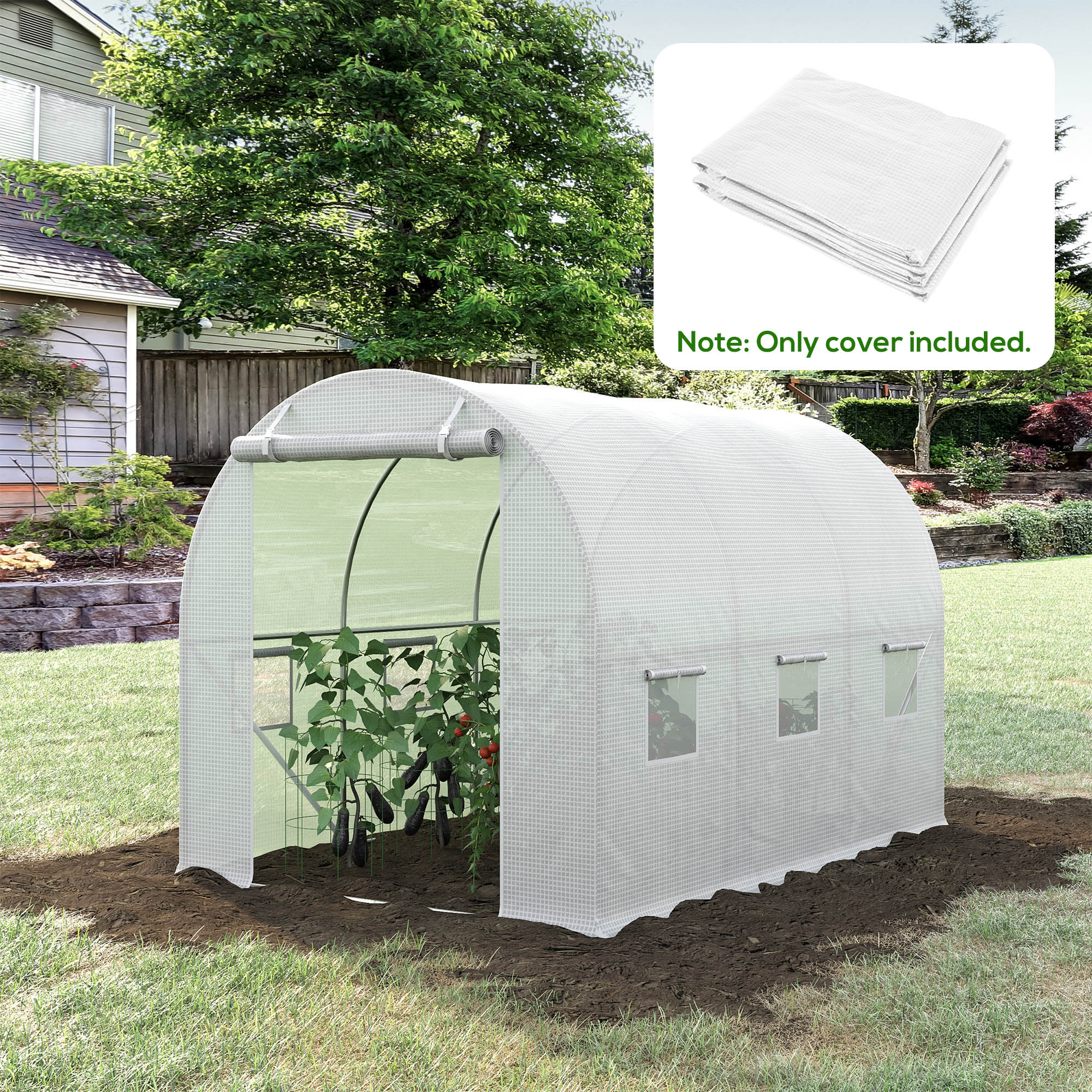 9.8 x 6.6 Plastic Greenhouse Cover Replacement